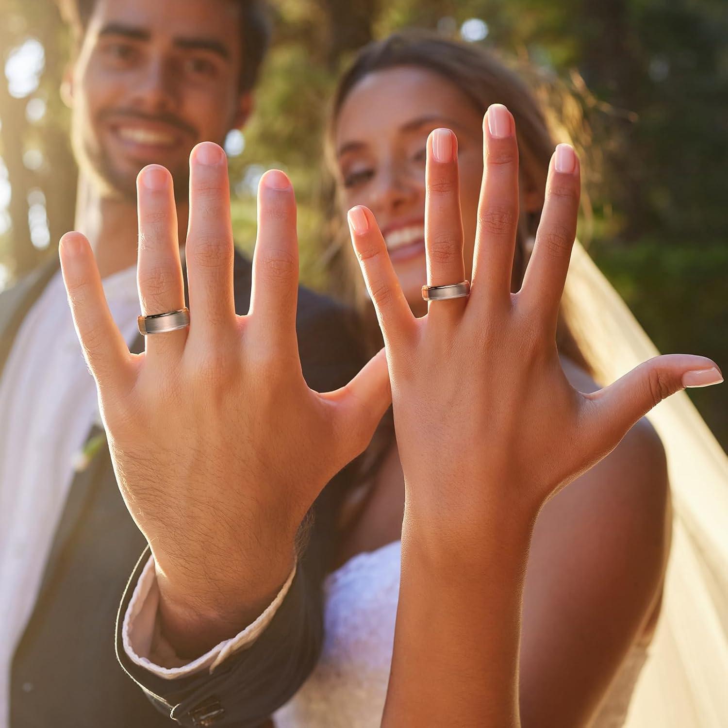 imageKing Will Classic Tungsten Wedding Band for Men 678910mm Widths Polished Finish Step Edge Matte Rings Comfort FitAsilver 9mm