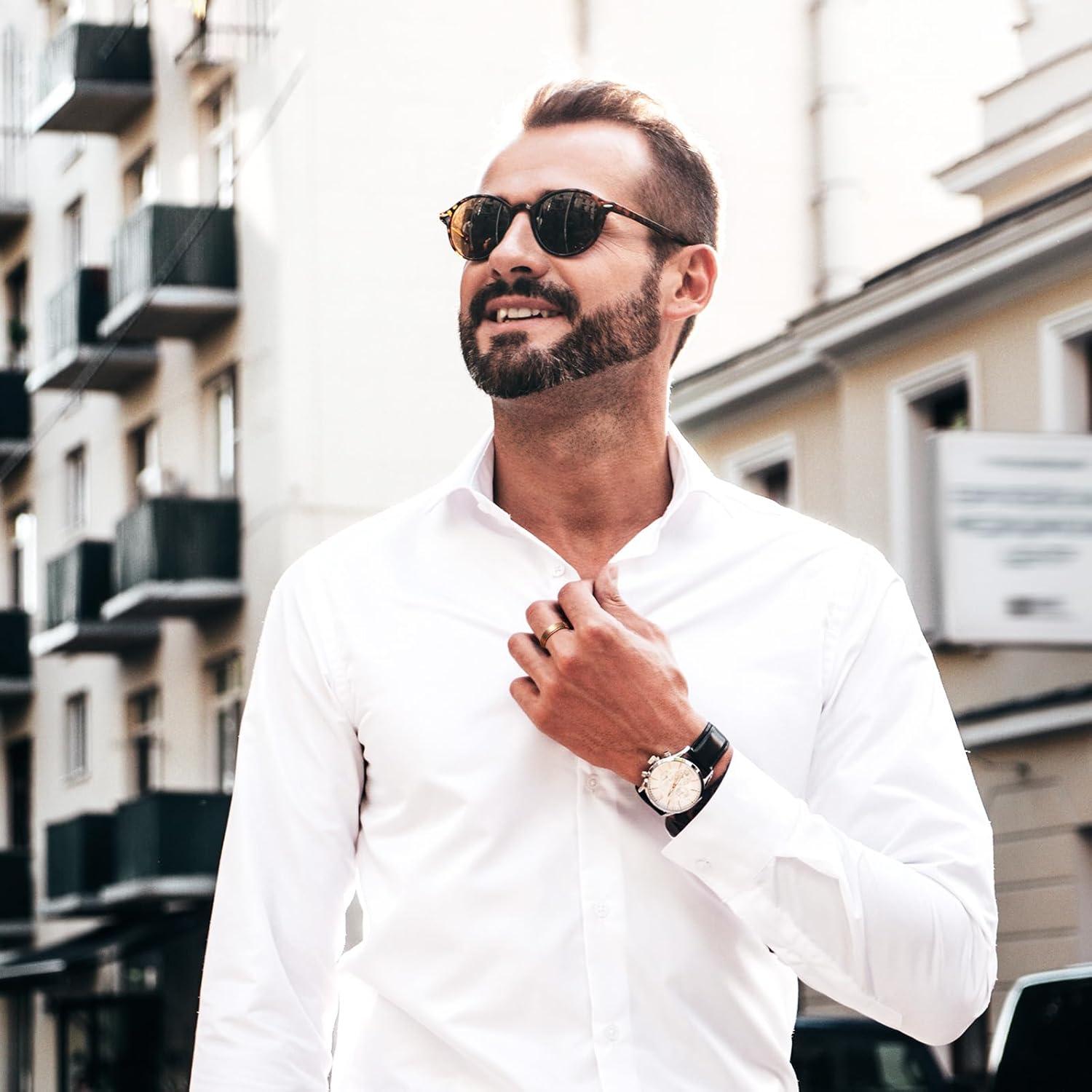 imageKing Will Classic Tungsten Wedding Band for Men 678910mm Widths Polished Finish Step Edge Matte Rings Comfort FitCrose gold 6mm