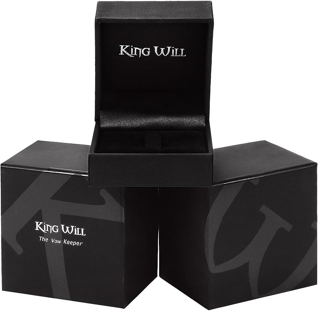 imageKing Will Mens Tungsten Carbide Wedding Band with Groove Design 678mm Width BrushedPolished Finish Mens Rings Comfort FitRose Gold7mm