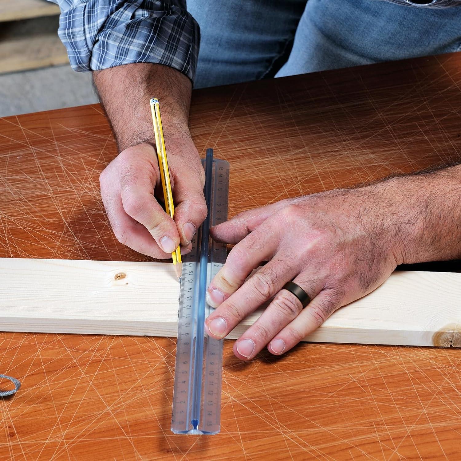 imageKing Will Tungsten Mens Wedding Ring Available in 6mm to 10mm BlackSilver Matte Finish Beveled Polished Edge Comfort FitBlack8mmNew