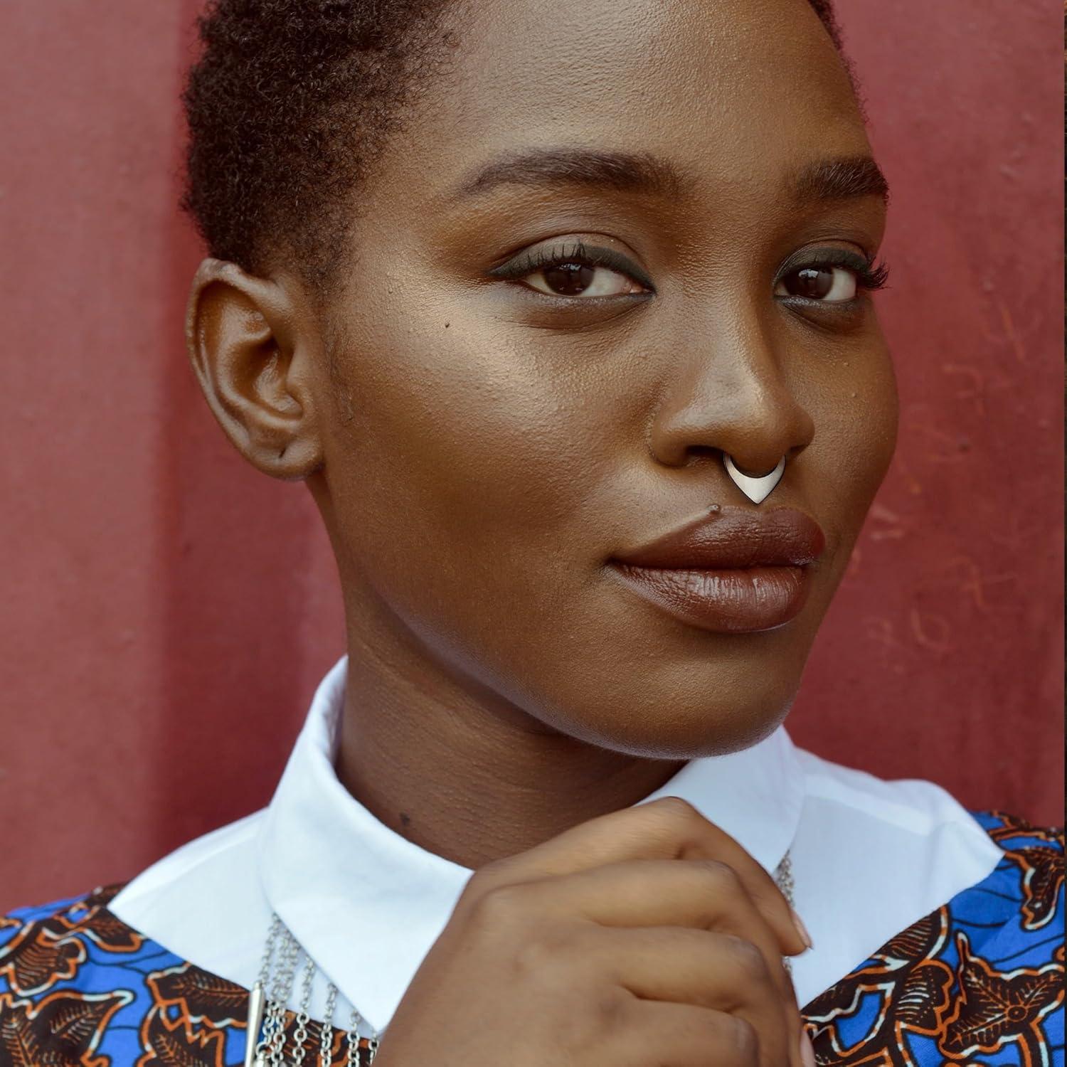 imageBodyBonita 16G Septum Rings Teardrop 316L Surgical Steel Nose Rings Hoops Hinged Cartilage Earrings for Women Conch Daith Piercing Jewelry Helix Rook Lip Gold PlatedSilverBlackRoseGold PlatedTeardropBold Silver