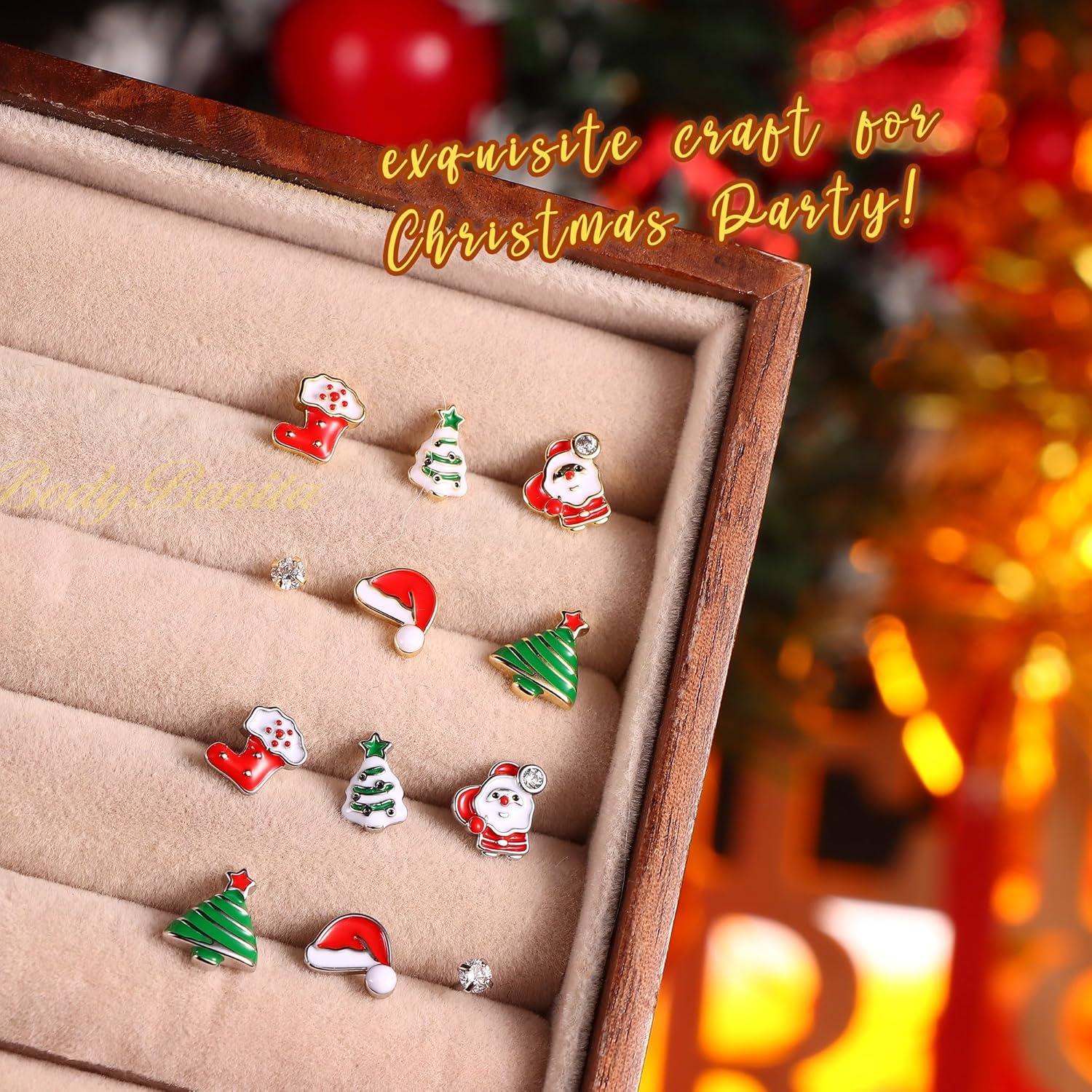 imageBodyBonita 3pcs 20G Nose Studs 316 Stainless Steel Christmas Nose Rings Studs LShaped Nose Piercings Bone Nose Stud CZ Nostril Daith Tragus Piercing Jewelry for Women MenStyle220GGold