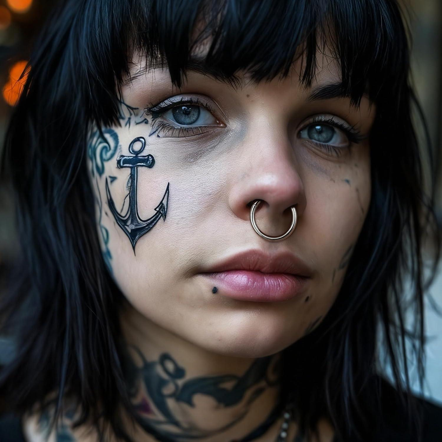 imageBodyBonita G23 Titanium 8G 10G 12G Septum Rings Jewelry Nose Hoops Clicker Ear Weights for Stretched Ear Piercing Jewelry 10mm 12mm 14mm Black SilverSilver