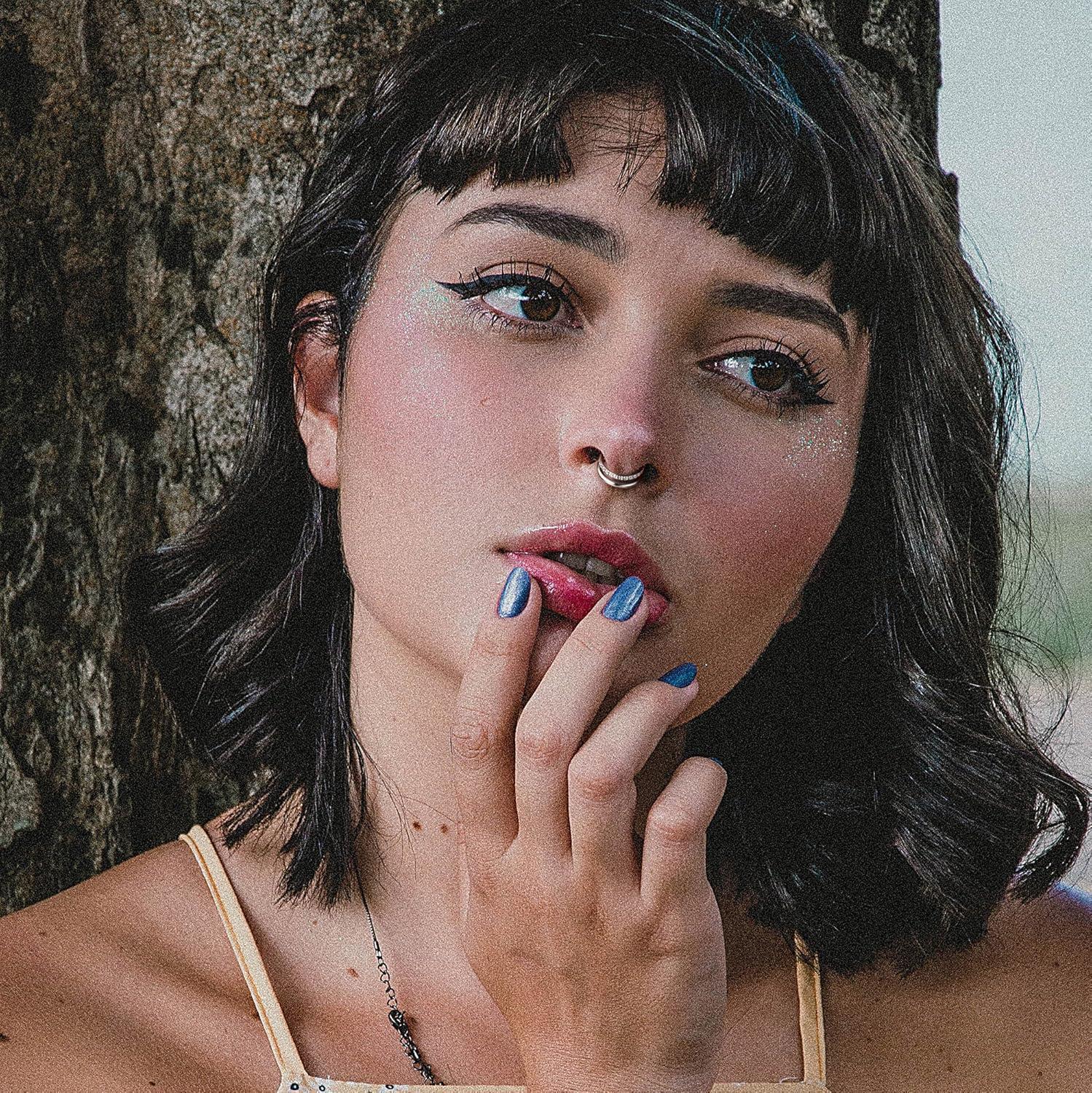 imageBodyBonita G23 Titanium Cartilage Earring Hoop Stacked Clicker 16G CZ DoubleTriple Septum Rings Conch Piercing Jewelry Tragus Daith Helix Nose Rings Hoops for Women SilverGold Plated 8mm 10mm 12mmDouble Layers CZ 16G Silver