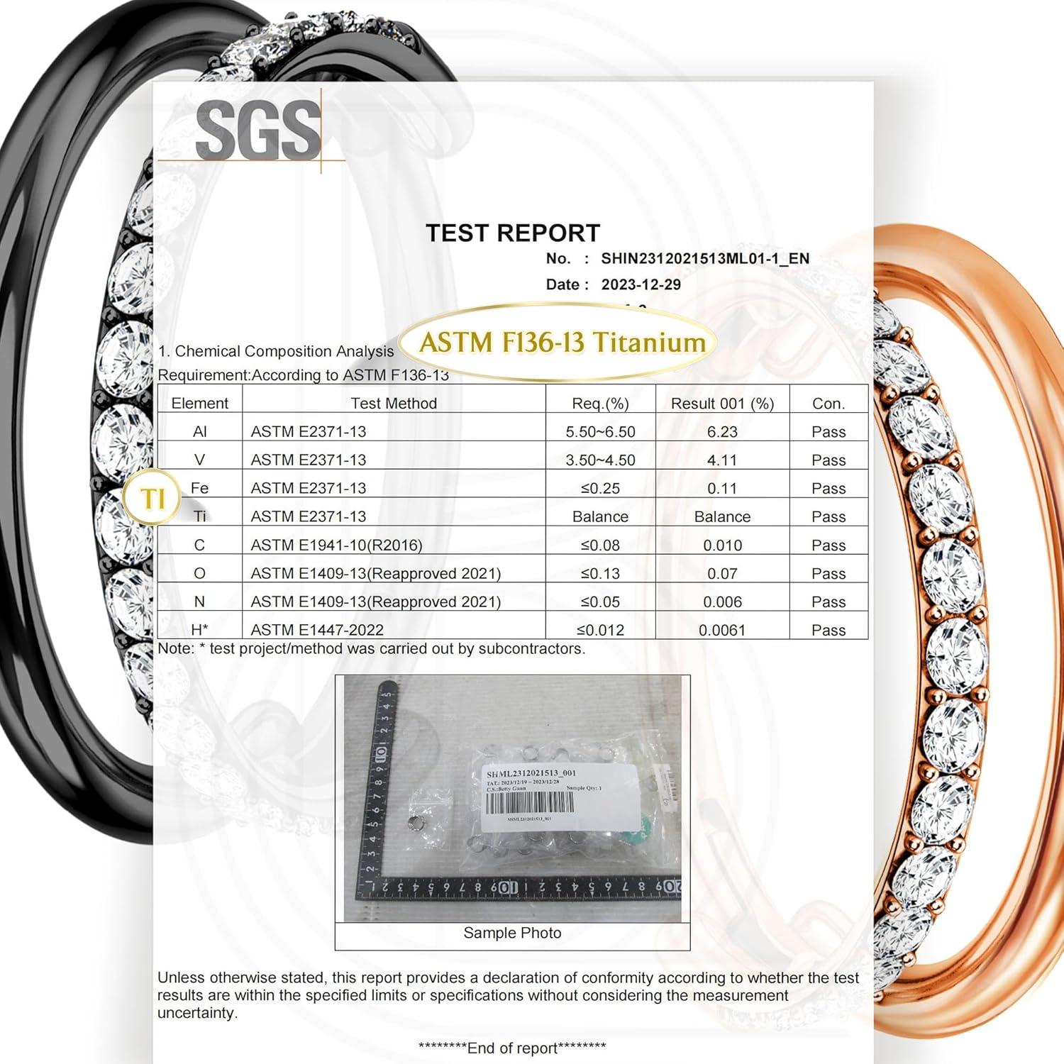 imageBodyBonita G23 Titanium Cartilage Earring Hoop Stacked Clicker 16G CZ DoubleTriple Septum Rings Conch Piercing Jewelry Tragus Daith Helix Nose Rings Hoops for Women SilverGold Plated 8mm 10mm 12mmDouble Layers CZ 16G Black