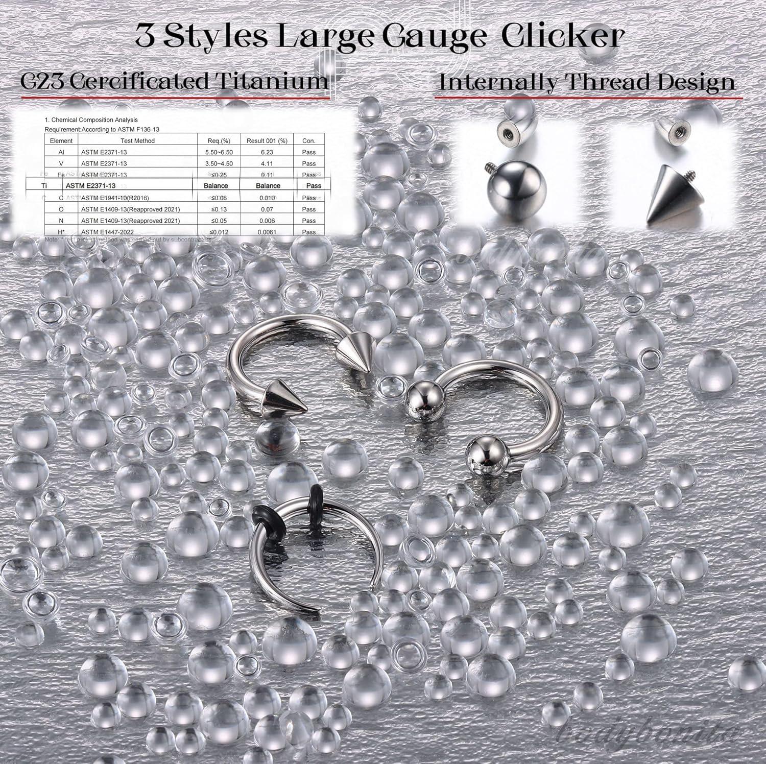 imageBodyBonita G23 Titanium Septum Rings 00024681012G Horseshoe Circular Barbell Spikes Stretched Pincher Nose Piercing Jewelry ASTM F136 Titanium Earrings for Women Men 10121619 mmTitaniumSeptum Pincher