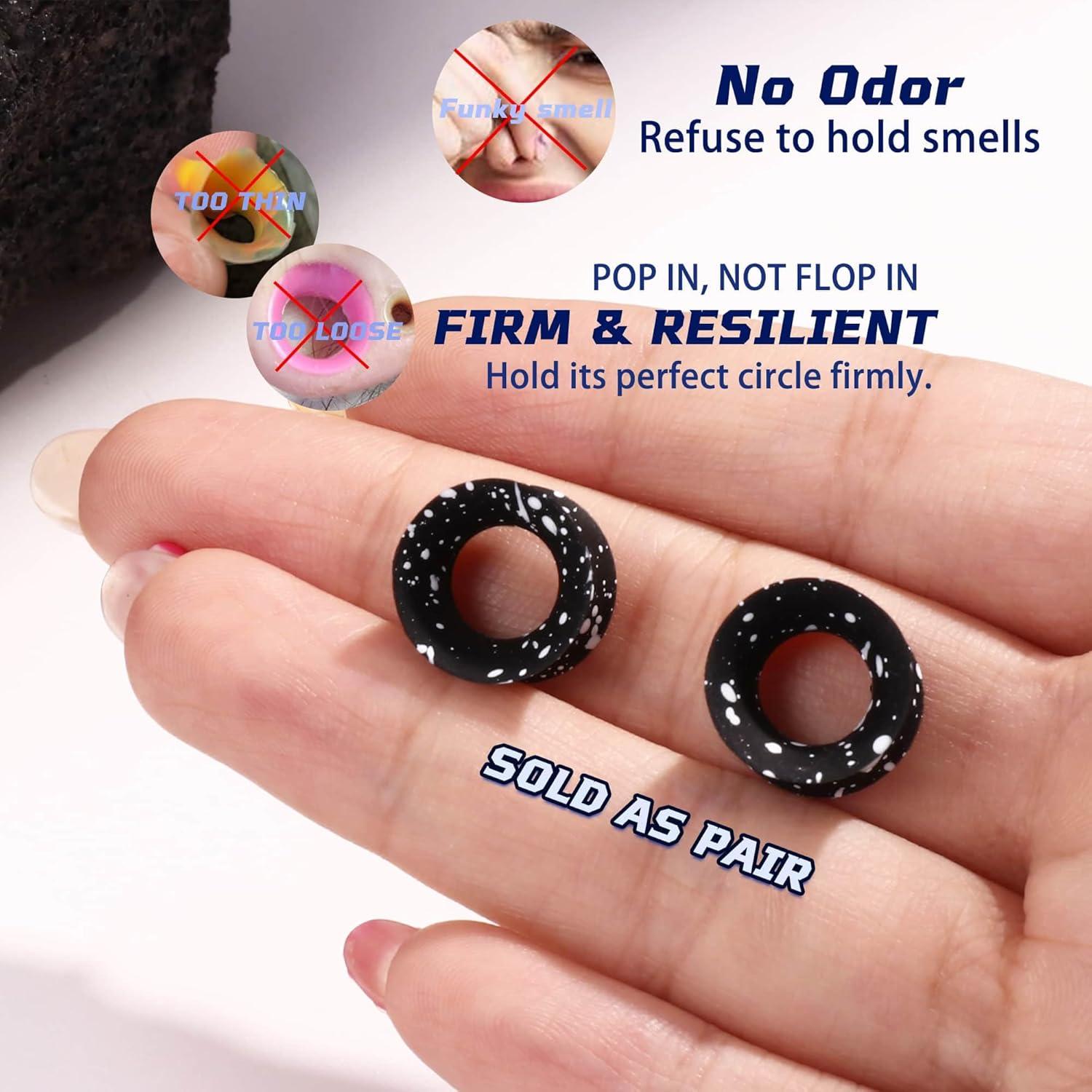 imageBodyBonita Implant Silicone Gauges for Ears 2Pcs Flexible Double Flared Earrings Expander Ear Gauges Eyelet Tunnel Plug Ear Stretching Kit Flesh Ear Piercing Jewelry for Women Men 8mm Wearable Length1212mm8mm