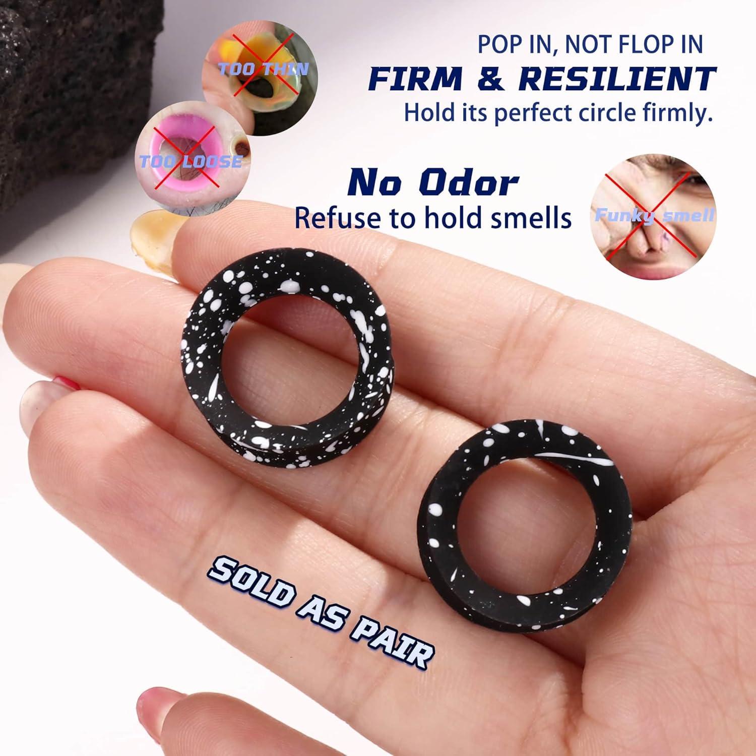 imageBodyBonita Implant Silicone Gauges for Ears 2Pcs Flexible Double Flared Earrings Expander Ear Gauges Eyelet Tunnel Plug Ear Stretching Kit Flesh Ear Piercing Jewelry for Women Men 8mm Wearable Length131620mm8mm