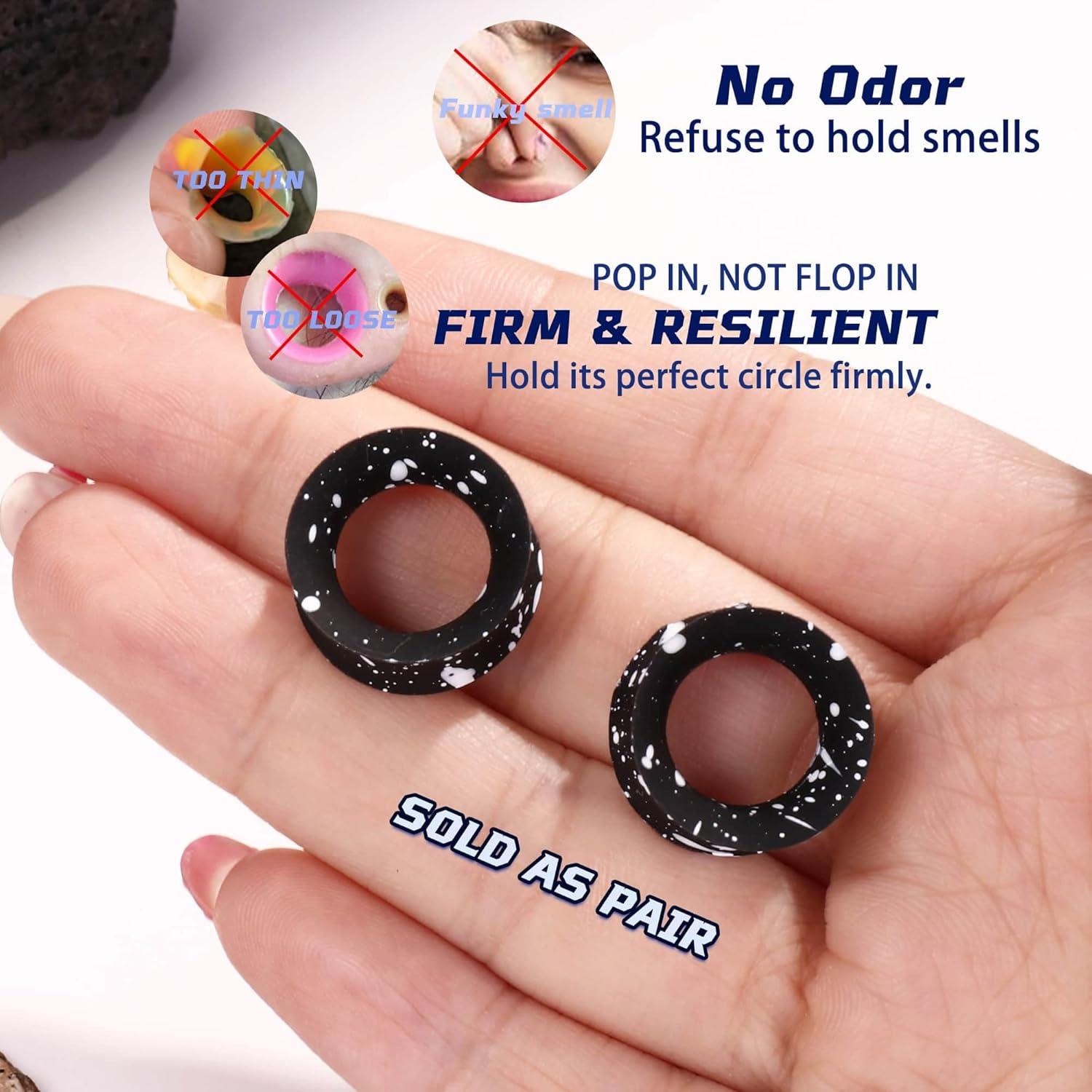 imageBodyBonita Implant Silicone Gauges for Ears 2Pcs Flexible Double Flared Earrings Expander Ear Gauges Eyelet Tunnel Plug Ear Stretching Kit Flesh Ear Piercing Jewelry for Women Men 8mm Wearable Length5816mm8mm