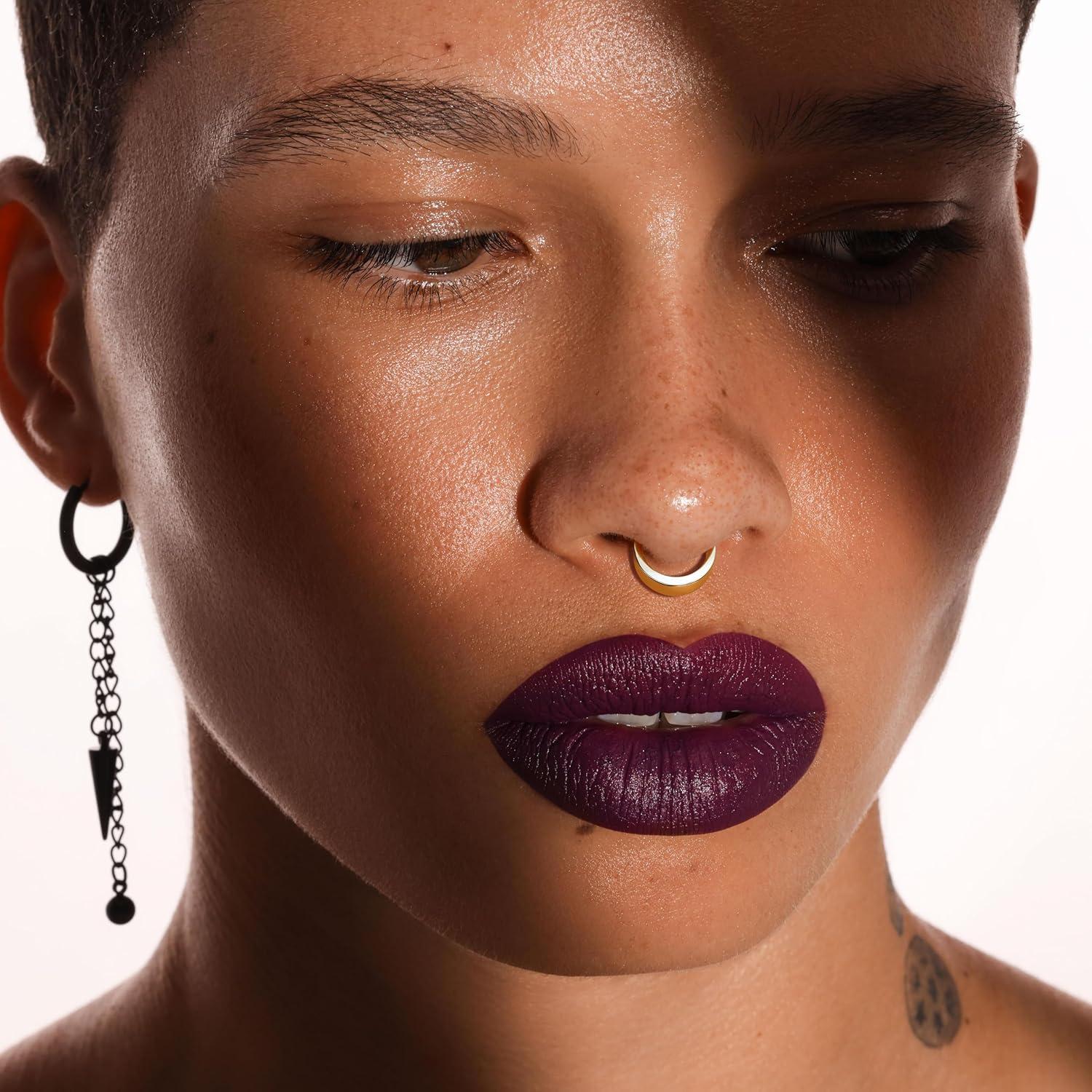 imageBodyBonita Septum Rings 16G 316L Stainless Steel Nose Rings Hoops for Men Women Septum Piercing Jewelry 8 mm 10 mmGoldSlender