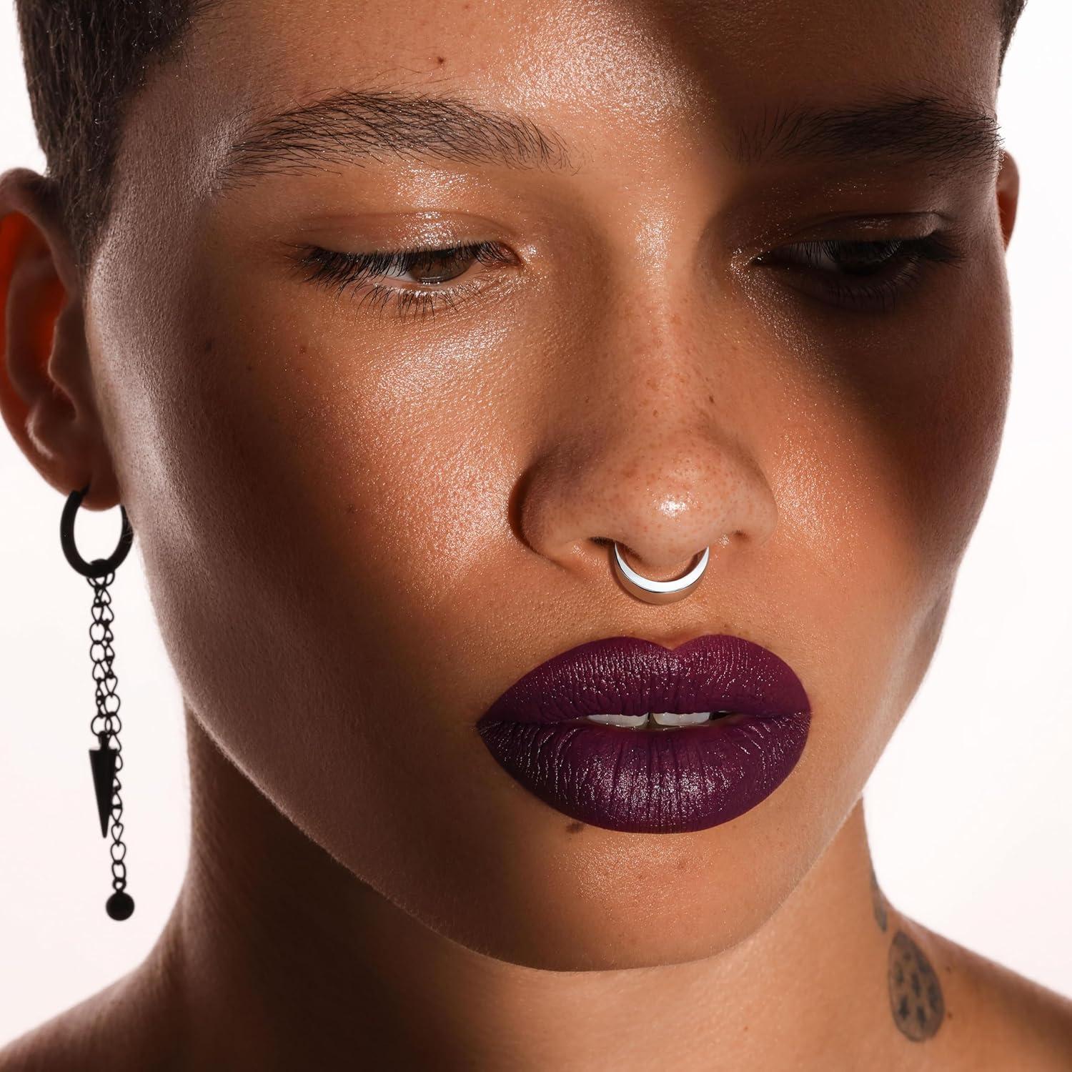 imageBodyBonita Septum Rings 16G 316L Stainless Steel Nose Rings Hoops for Men Women Septum Piercing Jewelry 8 mm 10 mmSilverSlender