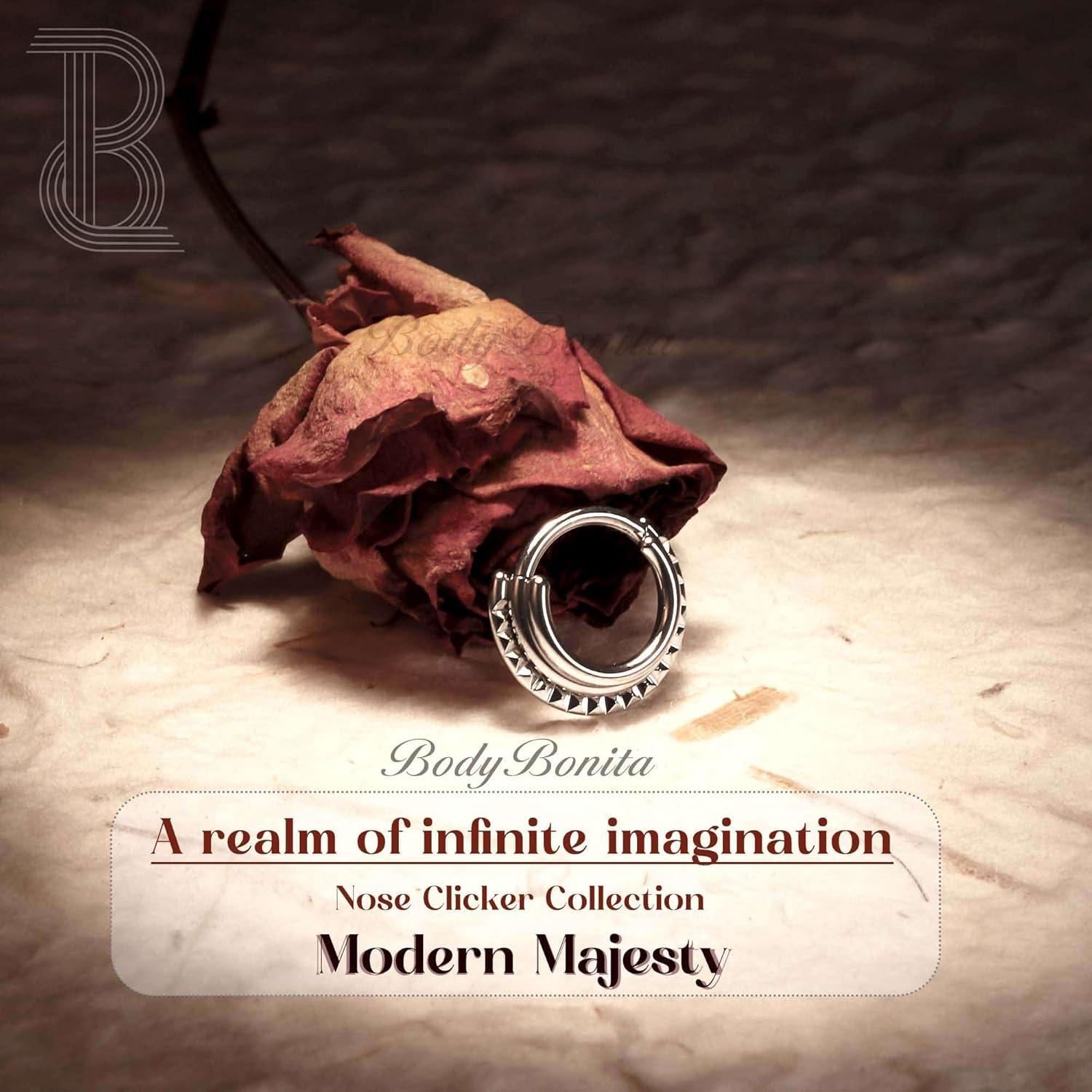 imageBodyBonita Septum Rings 16G 316L Stainless Steel Nose Rings Hoops for Women Septum Piercing Jewelry 8mm 10mmModern MajestySilver