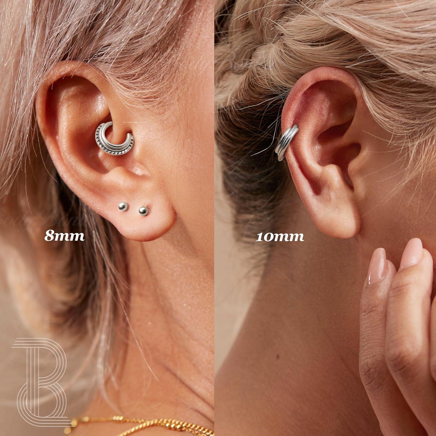imageBodyBonita Septum Rings 16G 316L Stainless Steel Nose Rings Hoops for Women Septum Piercing Jewelry 8mm 10mmModern MajestySilver