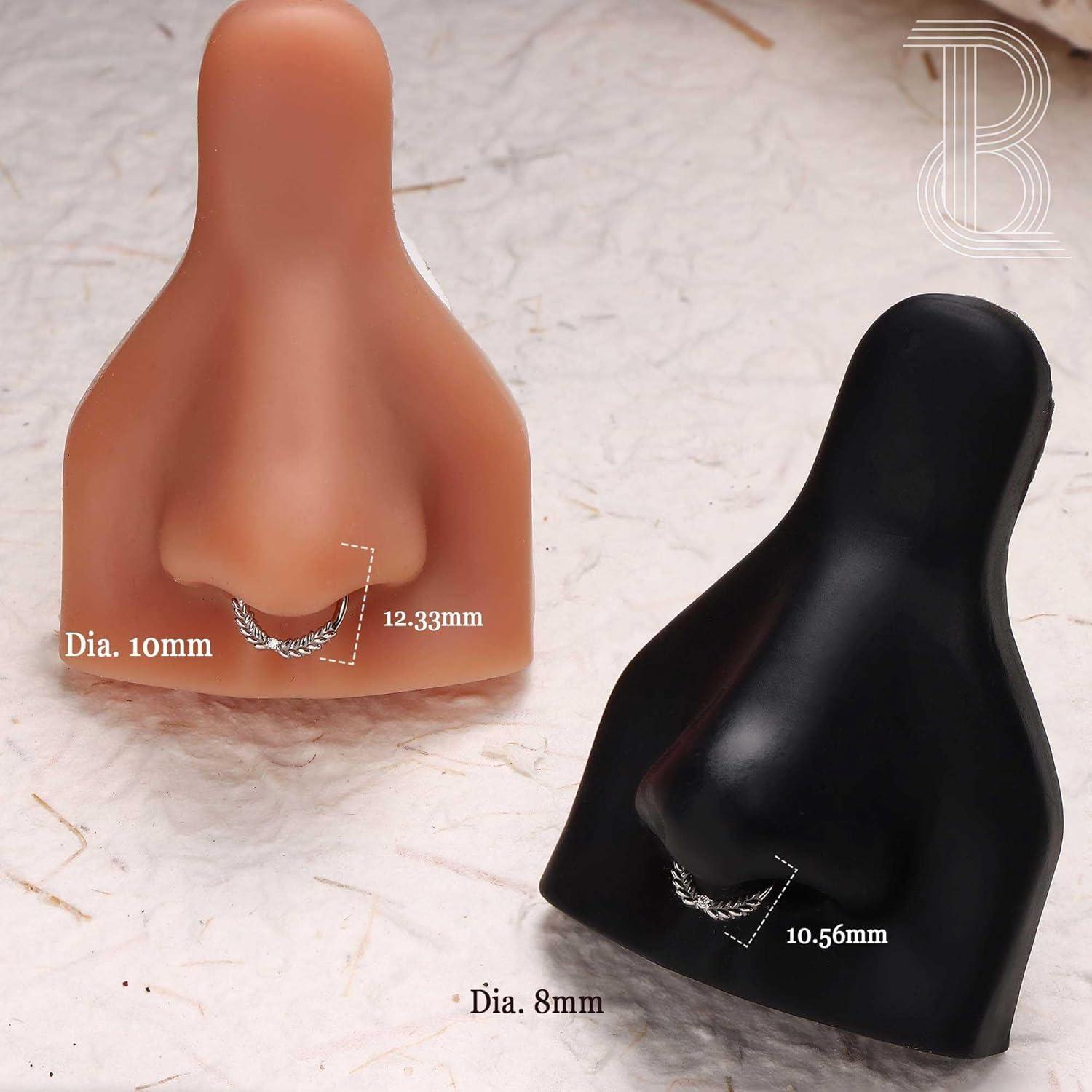 imageBodyBonita Septum Rings 16G 316L Stainless Steel Nose Rings Hoops for Women Septum Piercing Jewelry 8mm 10mmProspertiyGoldSilver