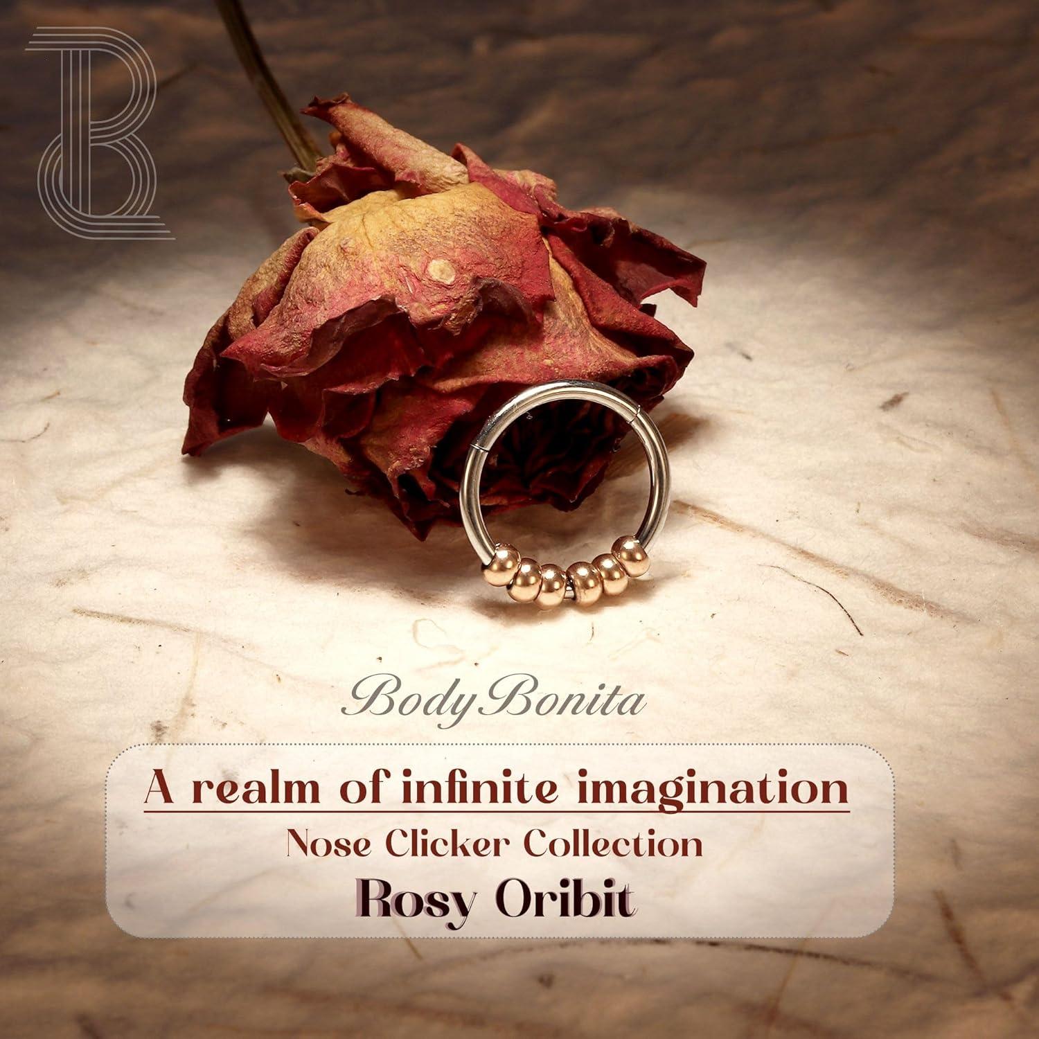 imageBodyBonita Septum Rings 16G 316L Stainless Steel Nose Rings Hoops for Women Septum Piercing Jewelry 8mm 10mmRosy OribitSilver