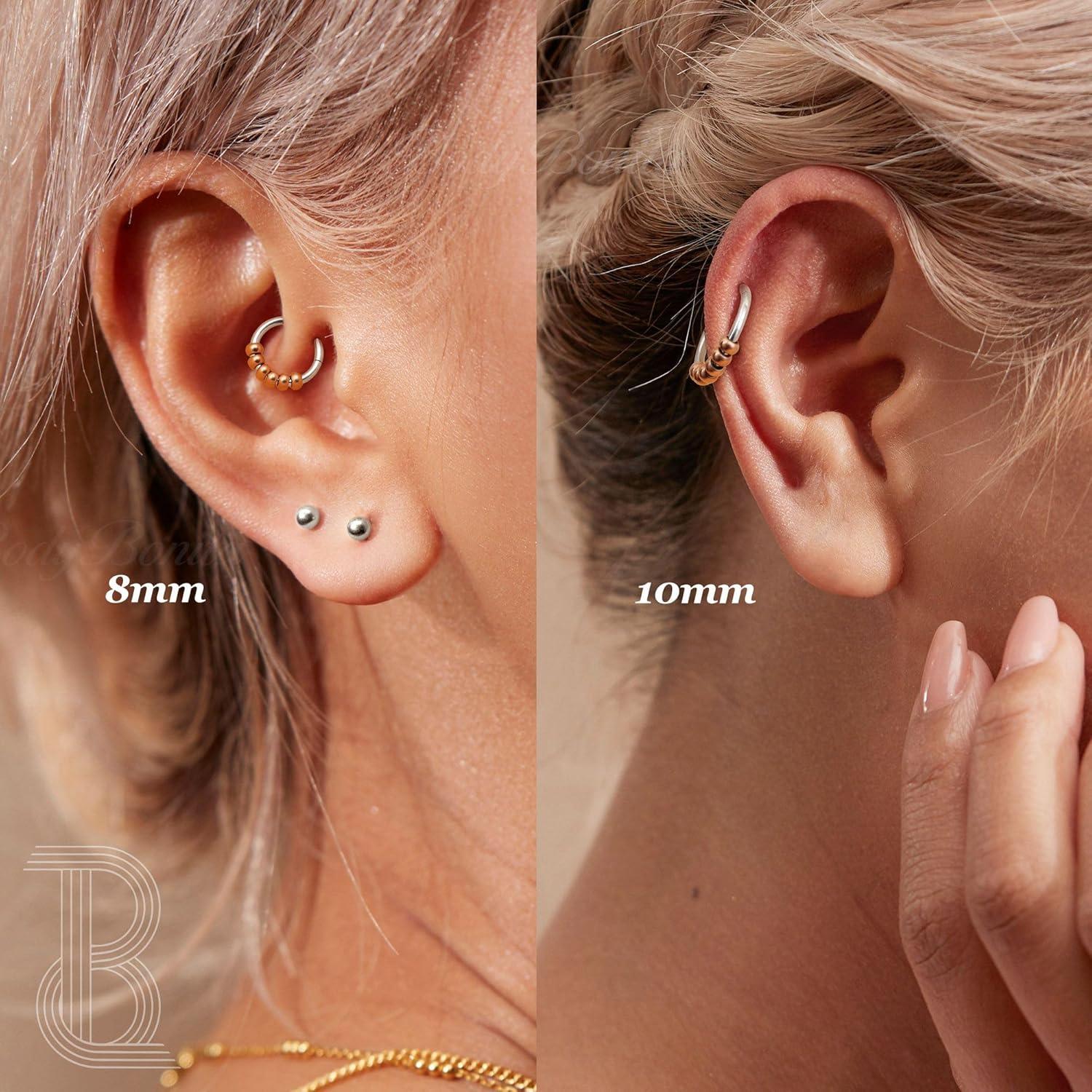 imageBodyBonita Septum Rings 16G 316L Stainless Steel Nose Rings Hoops for Women Septum Piercing Jewelry 8mm 10mmRosy OribitSilver