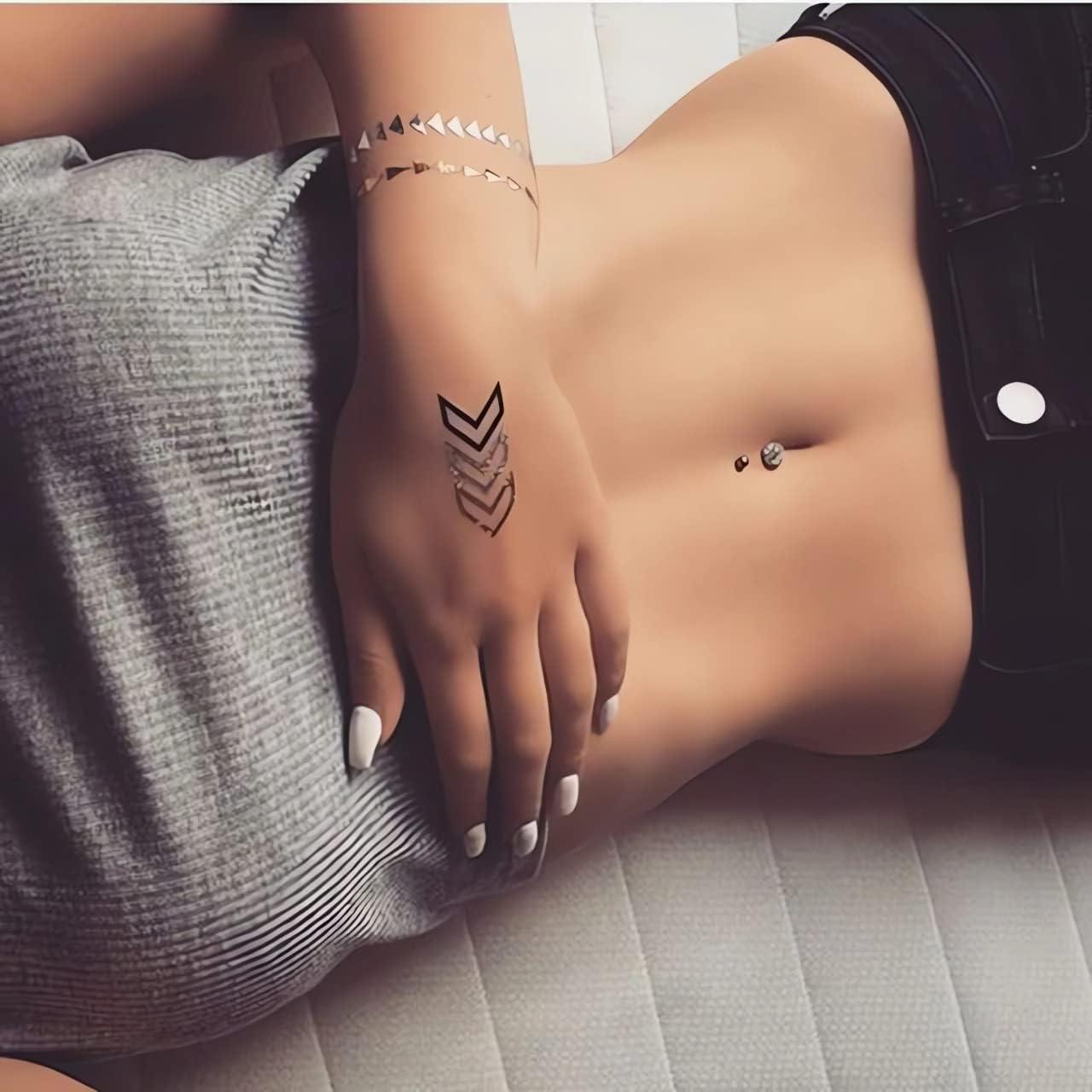 imageIncaton 14G Belly Button Rings Stainless Steel Diamond Short Bar Belly Rings For Women 6mm10mm Hypoallergenic Navel Piercings With Gift Velvet PouchGold 10mm