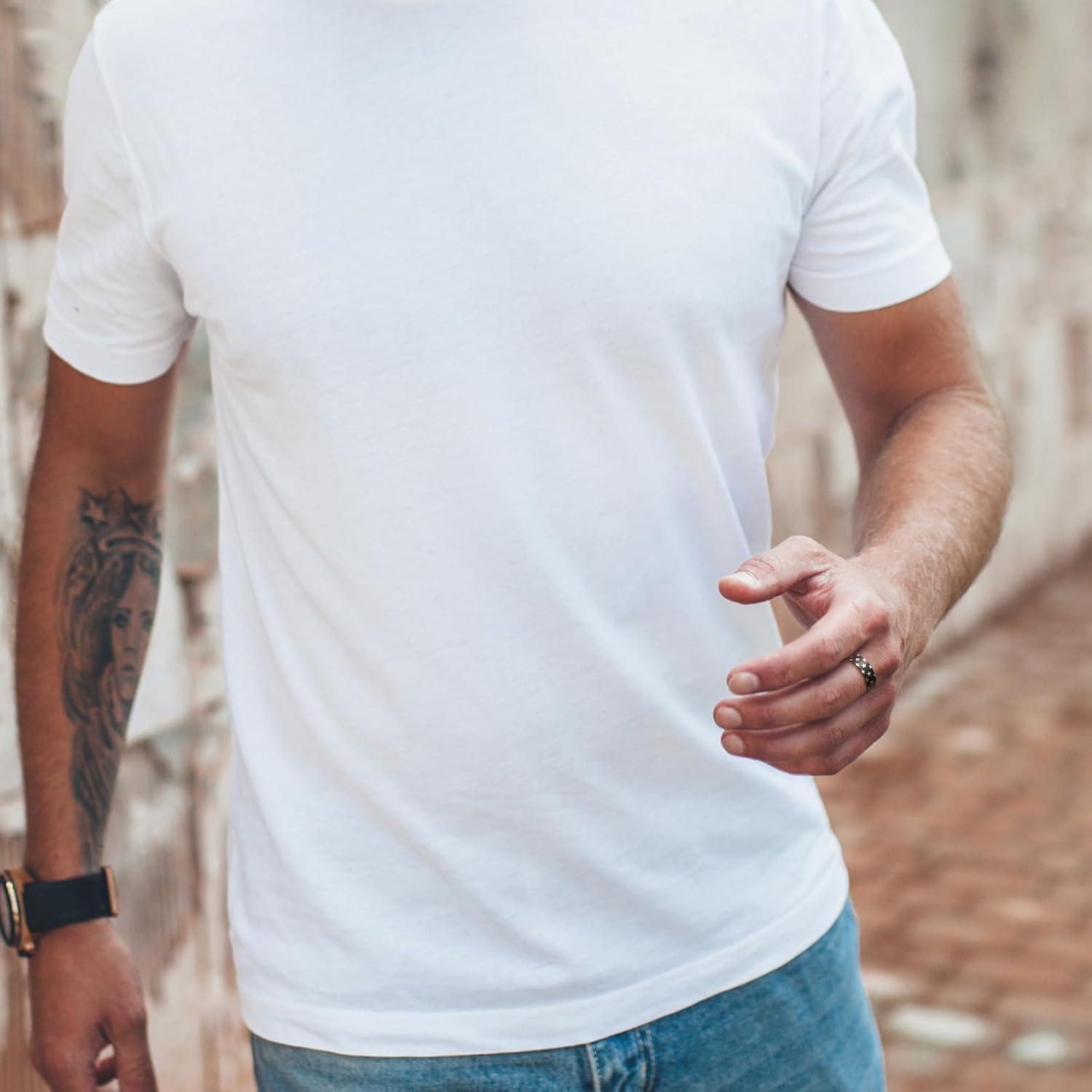 imageKing Will 6mm 8mm Tungsten Wedding Rings for Men BlackSilverGunmetal Plated Pipe Cut Brushed Mens Wedding Band Gifts for Him Size 714 Comfort FitBlack Star