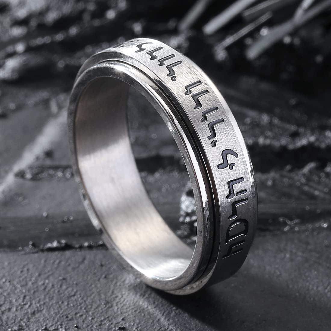 imageKing Will 6mm Titanium Ring Spinner Fidget Anxiety Band Rings for Men Women 125