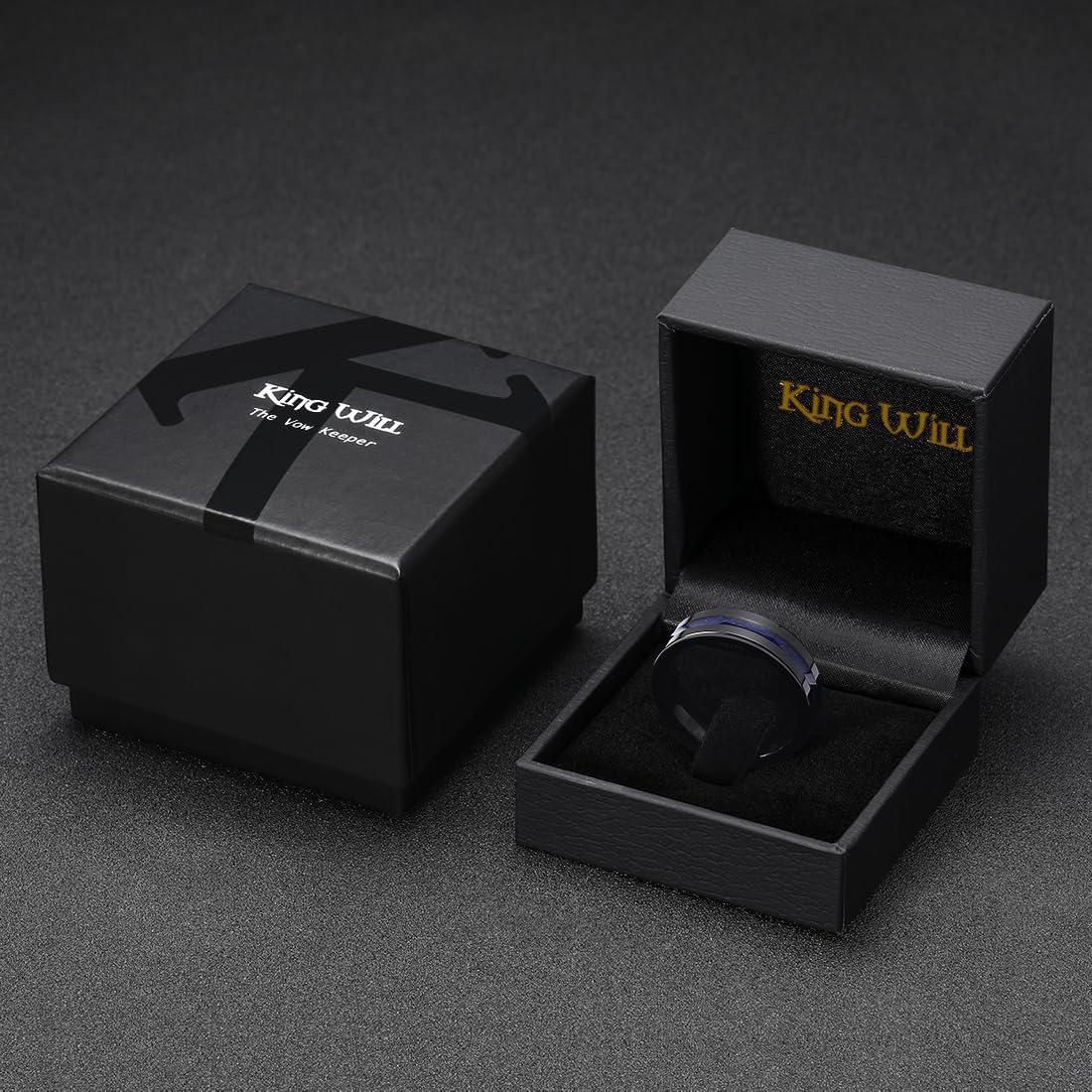 imageKing Will 8mm Wooden Wedding Band Celtic Deer Mens Rings Engagement Ring Anniversary Couple Bands Set Comfort Fit Size 614Black6mm