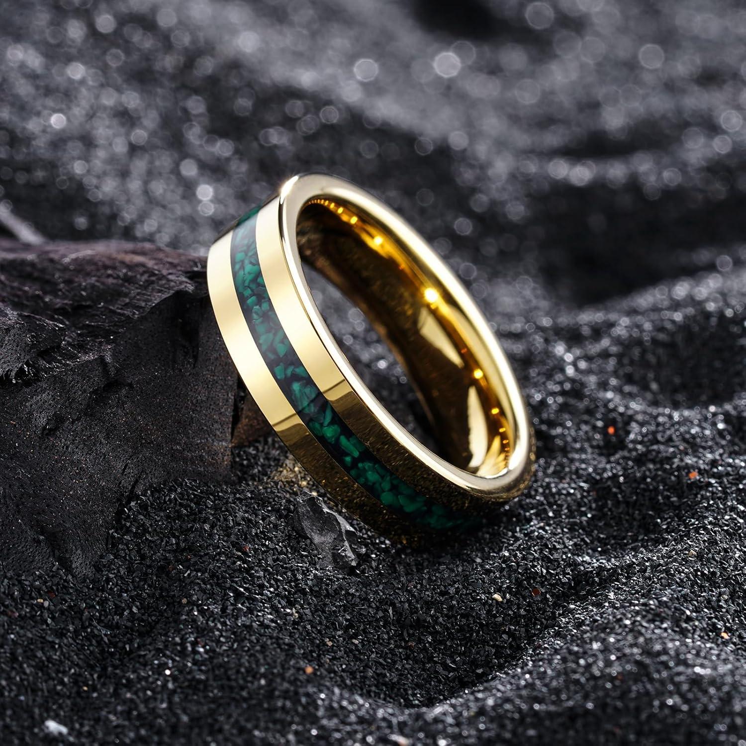 imageKing Will 8mm Wooden Wedding Band Celtic Deer Mens Rings Engagement Ring Anniversary Couple Bands Set Comfort Fit Size 614Gold6mm