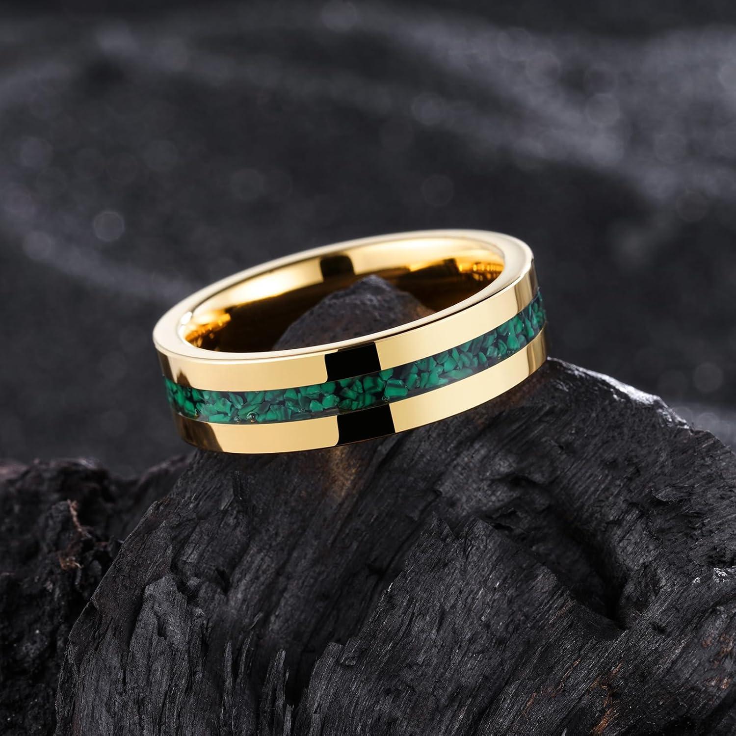 imageKing Will 8mm Wooden Wedding Band Celtic Deer Mens Rings Engagement Ring Anniversary Couple Bands Set Comfort Fit Size 614Gold6mm