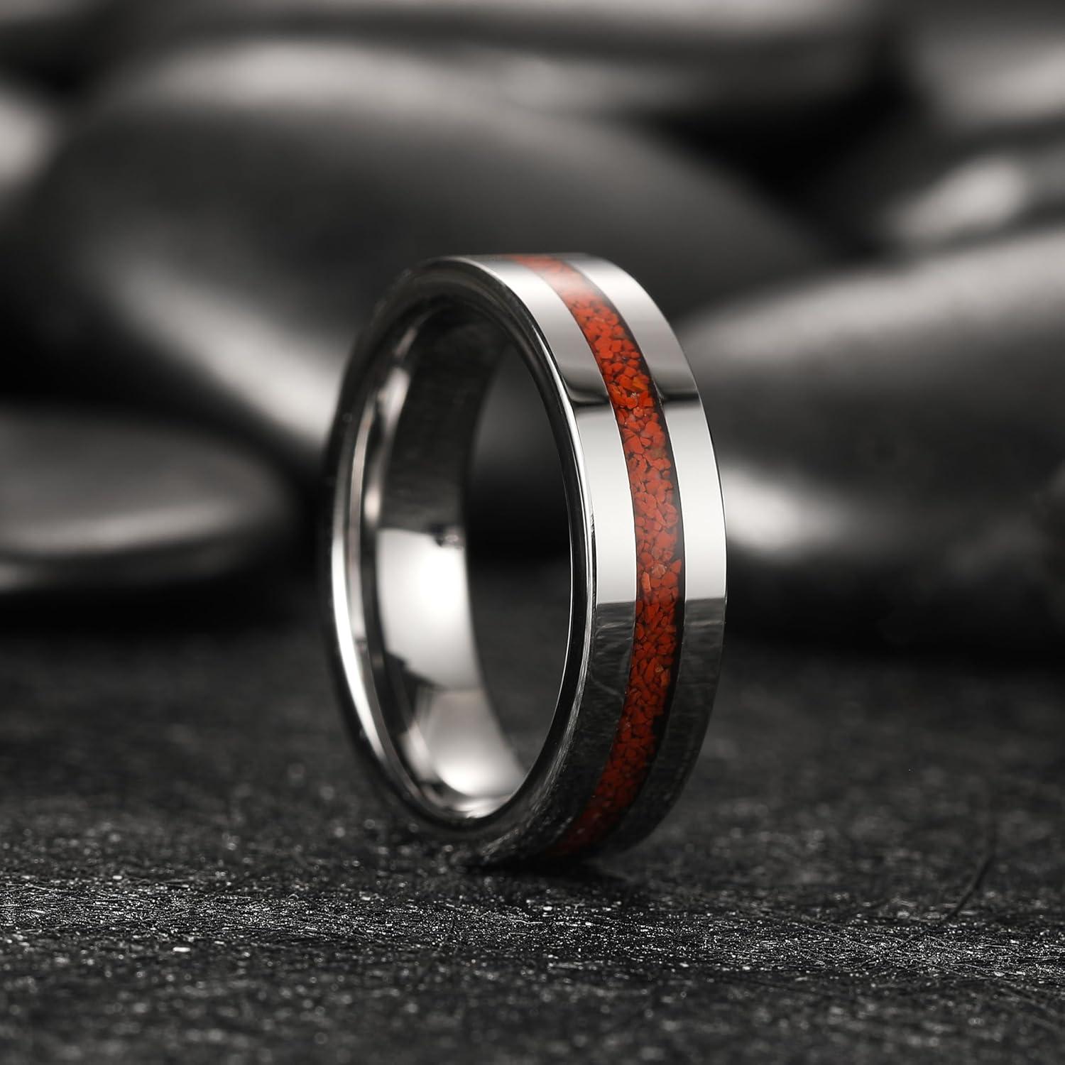 imageKing Will 8mm Wooden Wedding Band Celtic Deer Mens Rings Engagement Ring Anniversary Couple Bands Set Comfort Fit Size 614Gunmetal6mm