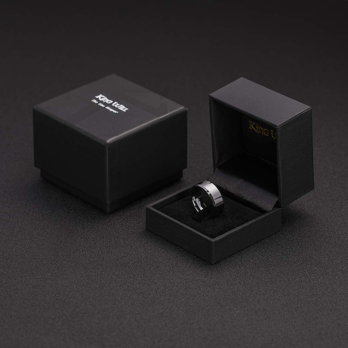 imageKing Will BASIC Men Women 4mm5mm6mm7mm8mm Tungsten Rings Polished Wedding Band Engagement Anniversary Band Comfort Fit8mm