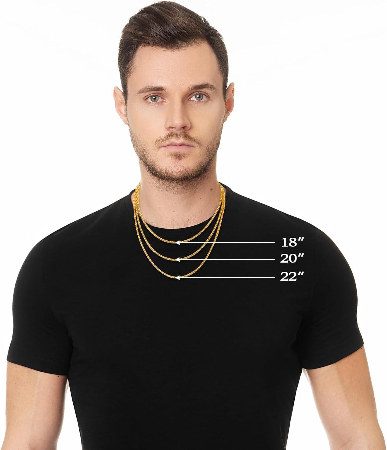 imageKing Will Cuban Chain for Men and Women 40mm Stainless Steel Mens Gold Chain Hip Hop Link NecklaceBGold40mm