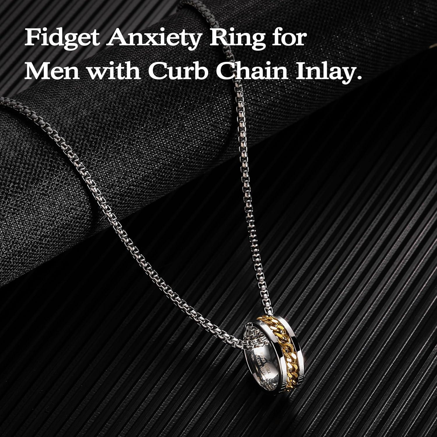 imageKing Will Cuban Chain for Men and Women 40mm Stainless Steel Mens Gold Chain Hip Hop Link NecklaceBSilver