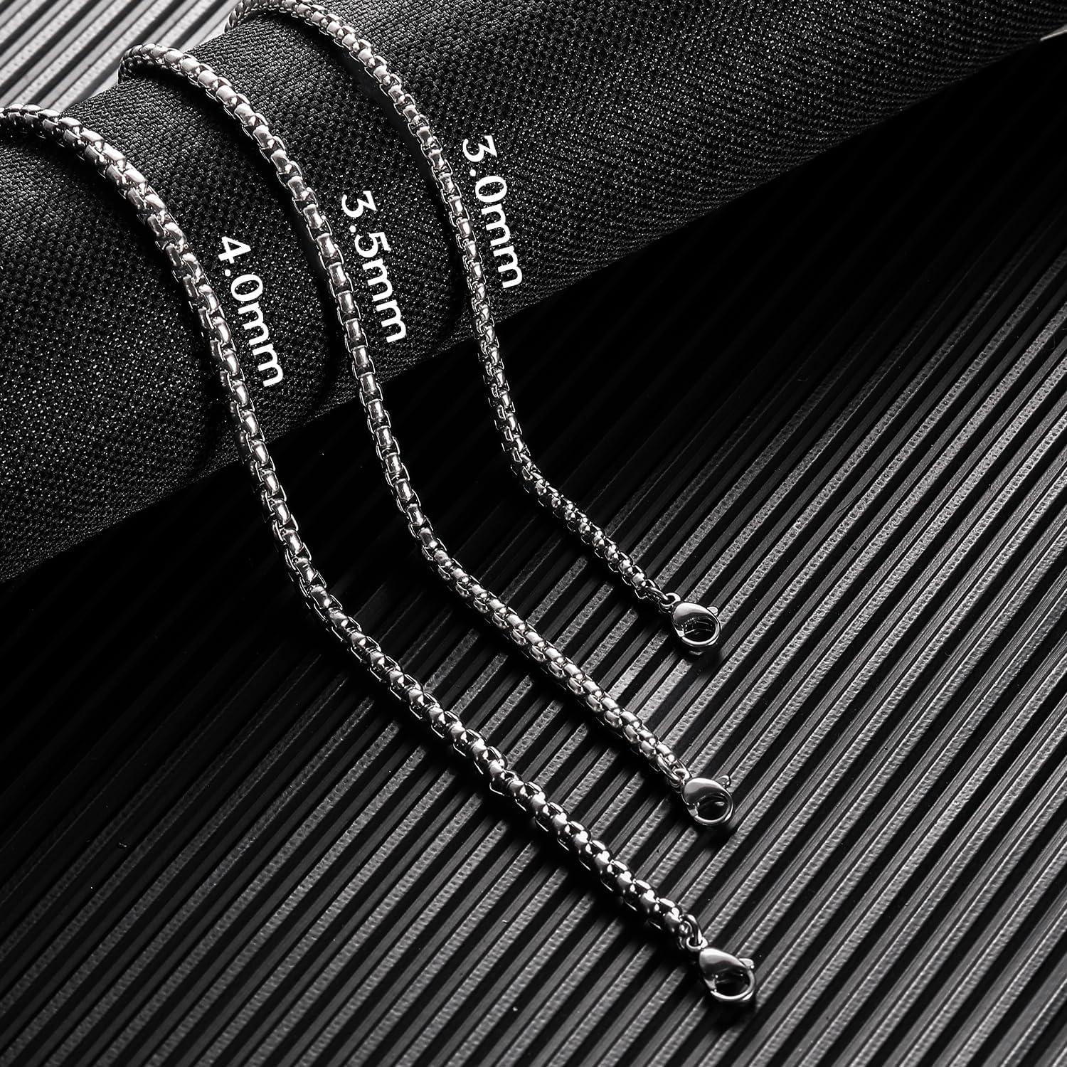 imageKing Will Cuban Chain for Men and Women 40mm Stainless Steel Mens Gold Chain Hip Hop Link NecklaceBSilver40mm