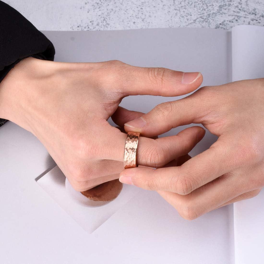 imageKing Will Hammered 8mm Silver Tungsten Ring Hammer MultiFaceted Men Wedding Band Polished Domed Brushed Step Edge Comfort Fitwoodrose gold