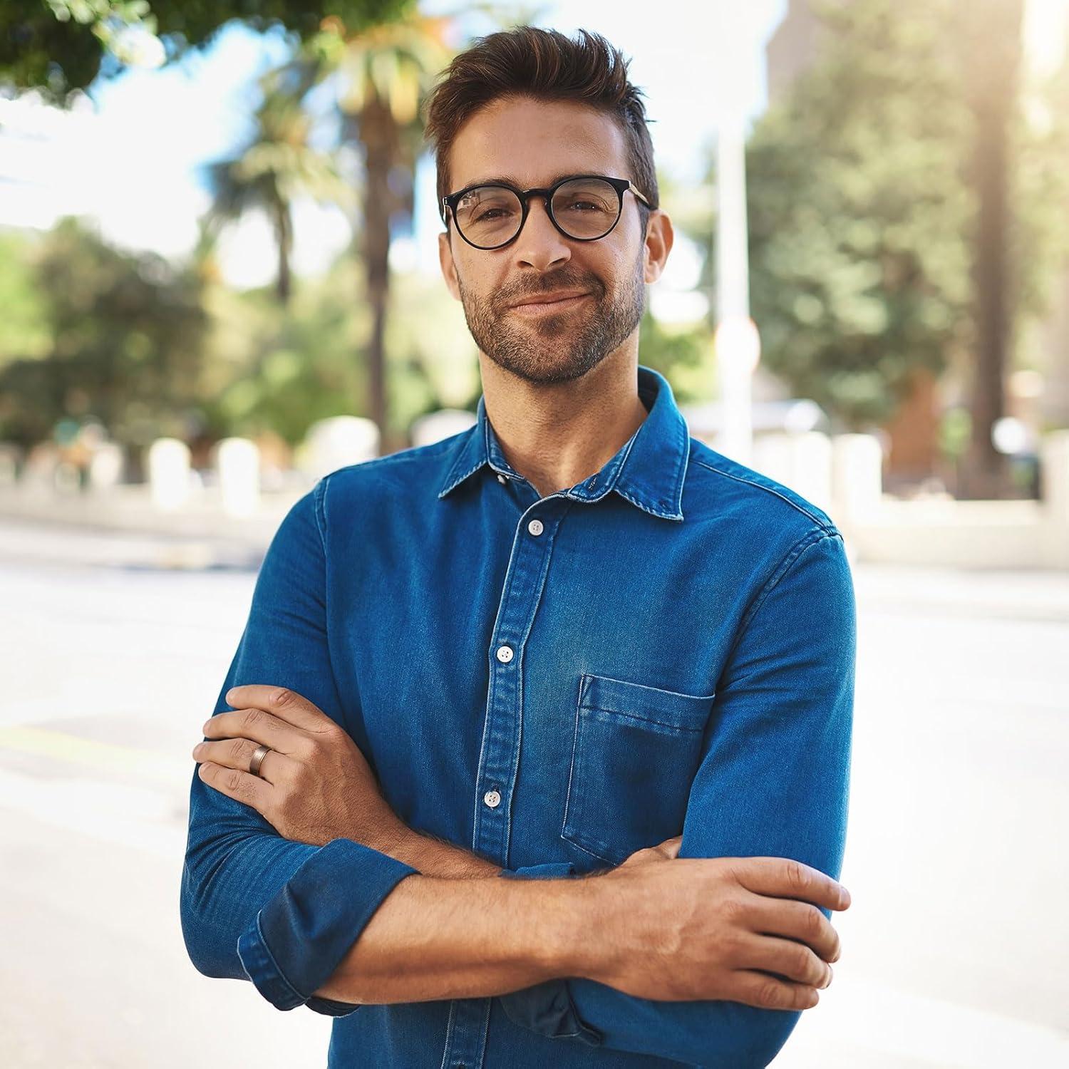 imageKing Will Mens Brushed Wedding Band Two Tone Matte Step EdgesPipe Cut Tungsten Carbide Anniversary Promise Rings Comfort FitBrownRose Gold8mm