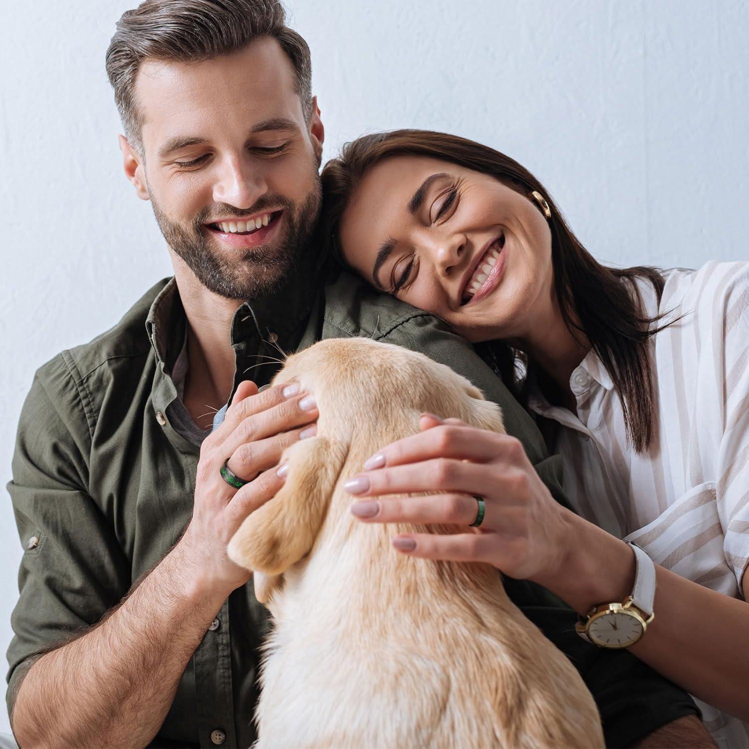 imageKing Will Mens Dragon Celtic Tungsten Ring 5678mm Widths Polished Beveled Edge Comfort Fit Carbide Wedding Band Promise Rings Size 416AGreen 8mm