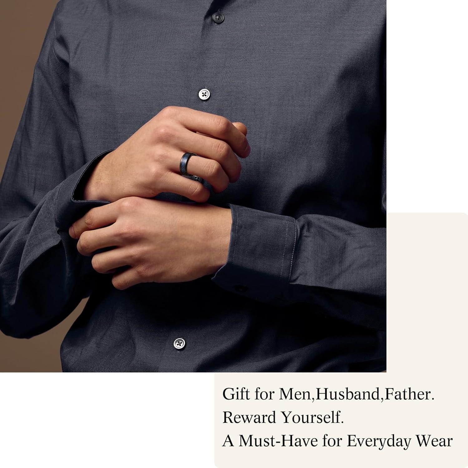 imageKing Will Mens Dragon Celtic Tungsten Ring 5678mm Widths Polished Beveled Edge Comfort Fit Carbide Wedding Band Promise Rings Size 416DBlack Mazarine Blue 8mm