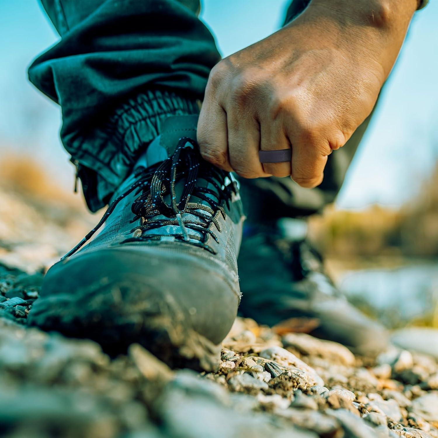 imageKing Will Mens Silicone Wedding Bands 8mm Comfort Fit with Unique Inner Groove Design Rubber Engagement Rings for Daily Wear and Activities 14 Variety MultipackBlackDark Red