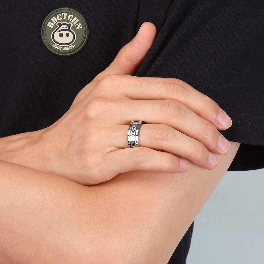 imageKing Will Mens Tungsten Wedding Band with Cubic Zircon Inlay 7mm8mm Flat Cut Comfort Fit Engagement RingsSilver