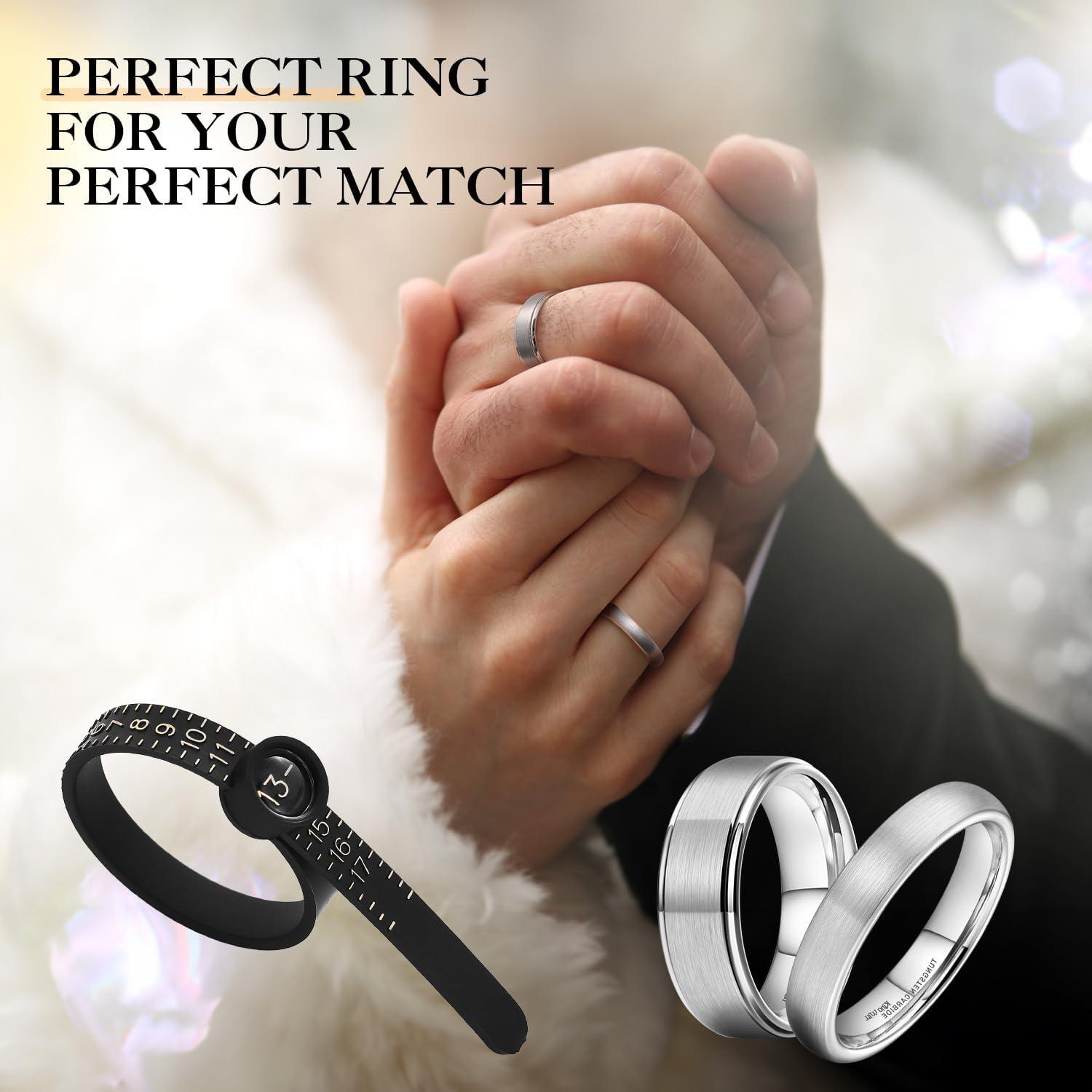 imageKing Will Ring Sizer Finger Ring Gauge Reusable Measuring Tool 013 with Half Size 27 PCSBlack Gold