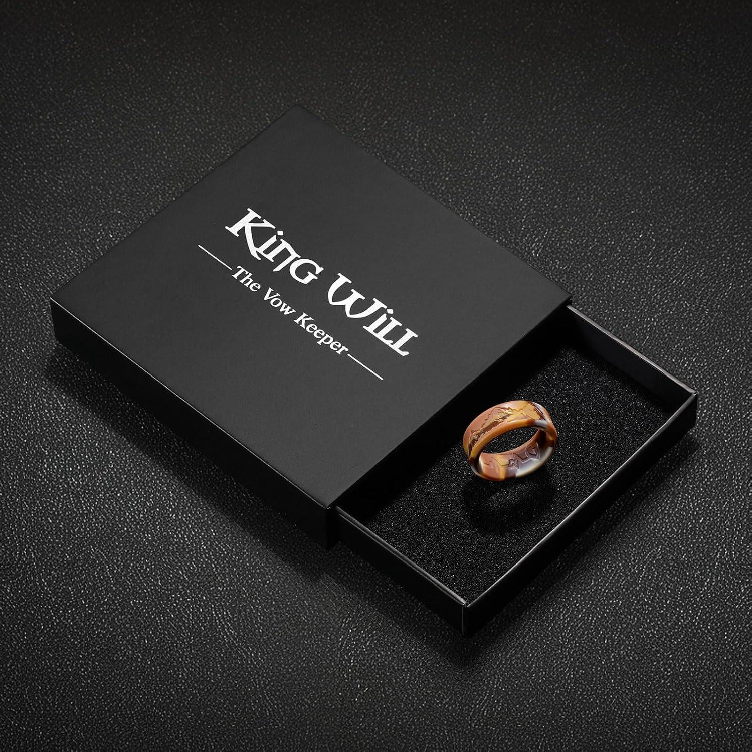 imageKing Will Silicone Rings For Men Rubber Wedding Bands with Unique Mountain Peak Design Multiple Colors 8mm Wide 22mm Thick Comfort Fit Size 713Yellow Camouflage