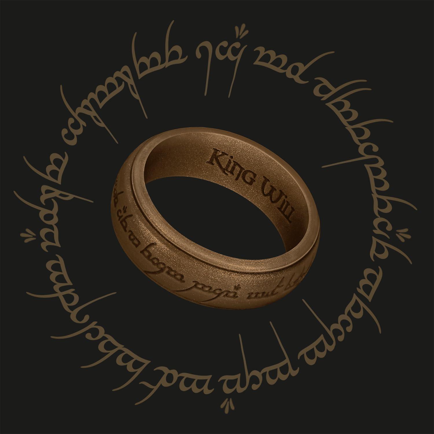 imageKing Will Silicone Wedding Band for Men8mm Width in BrownampampBlueampampOrangeampampGoldampampSliver Breathable Rubber Wedding Ring with Unique Pattern Design Comfort Fit Size 814Dark GreySilverBronze