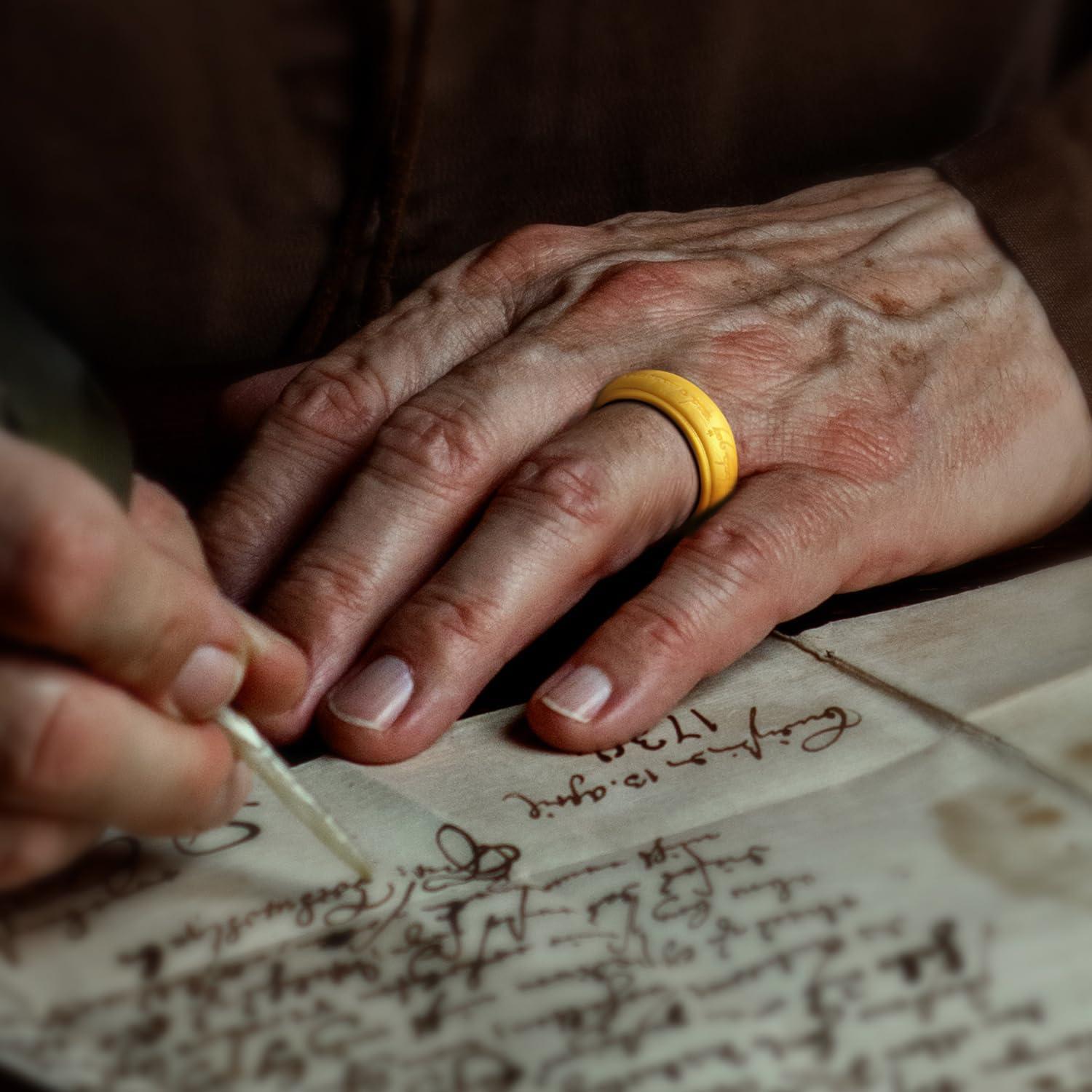 imageKing Will Silicone Wedding Band for Men8mm Width in BrownampampBlueampampOrangeampampGoldampampSliver Breathable Rubber Wedding Ring with Unique Pattern Design Comfort Fit Size 814Dark GreySilverGold