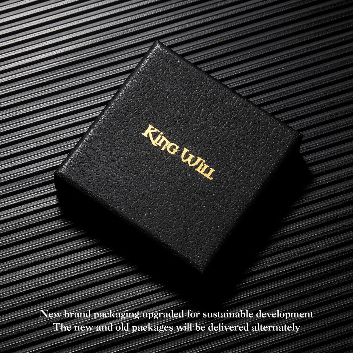 imageKing Will Titanium Wedding Band for Men 78mm BlackSilverGold Titanium Men Ring with KoaMaple Wood Inlay Wooden Wedding Ring for Men Women Comfort Fit Size 614BBlack Green Maple Wood