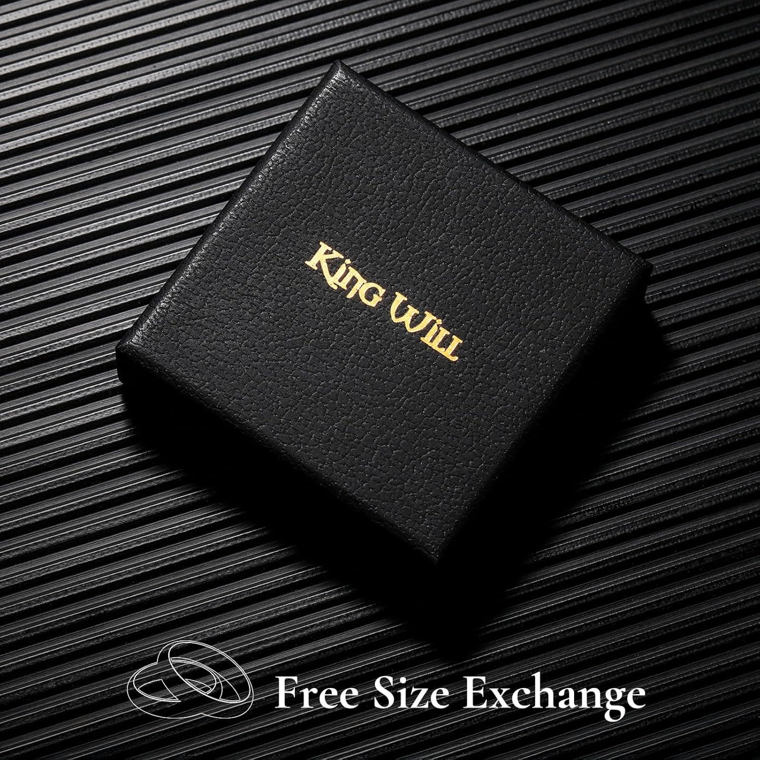 imageKing Will Titanium Wedding Band for Men 78mm BlackSilverGold Titanium Men Ring with KoaMaple Wood Inlay Wooden Wedding Ring for Men Women Comfort Fit Size 614CRose Gold 8mm Wood