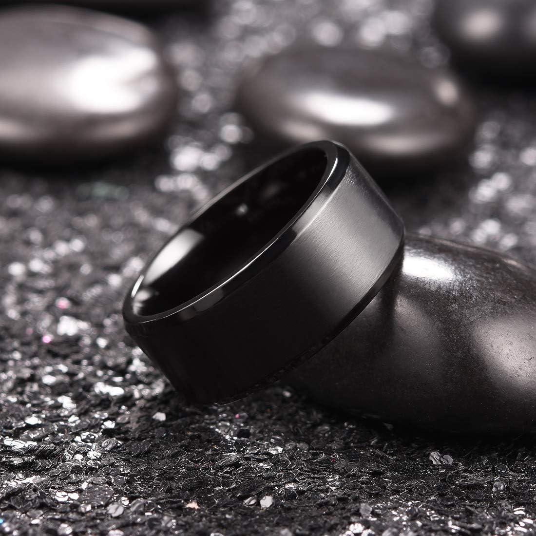 imageKing Will Titanium Wedding Band for Men Women 310mm Width BlackSliverGold High Purity Titanium Promise Wedding Ring Comfort Fit for Daily Wear Size 614ABlack 9mm