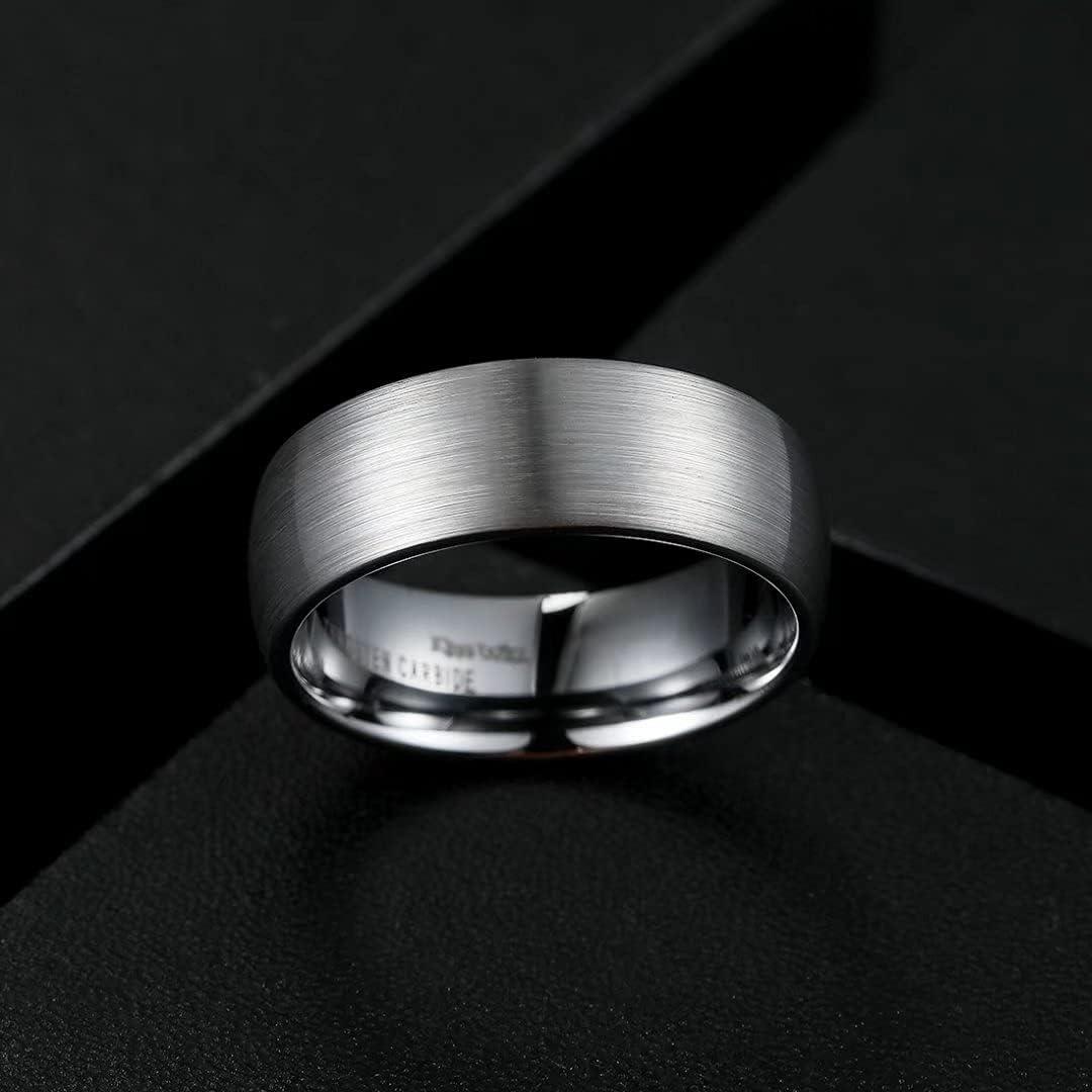 imageKing Will Titanium Wedding Band for Men WomenSliverBlackGold Plated Pure Titanium Wedding Ring 39mm Widths Available Brushed Matte Design Comfort Fit Size 416AAll Silver7mm