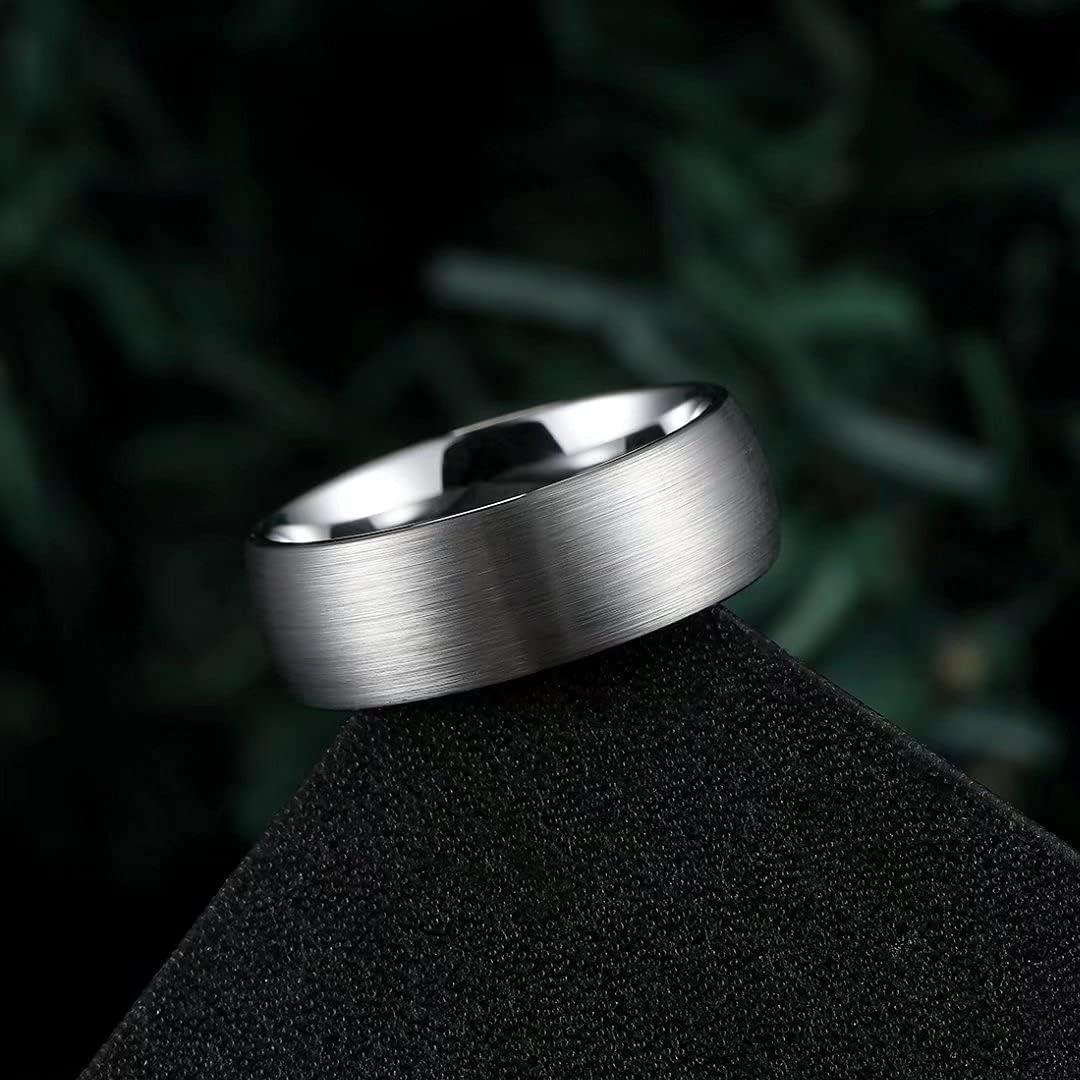 imageKing Will Titanium Wedding Band for Men WomenSliverBlackGold Plated Pure Titanium Wedding Ring 39mm Widths Available Brushed Matte Design Comfort Fit Size 416AAll Silver7mm