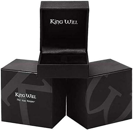 imageKing Will Tungsten Carbide Wedding Band for Men Women468mm Width 14K Gold Plated Tungsten Wedding Ring Matte Brushed ampamp High Polished Style Comfort Fit Wedding Band Size 6148mm gold Tungsten