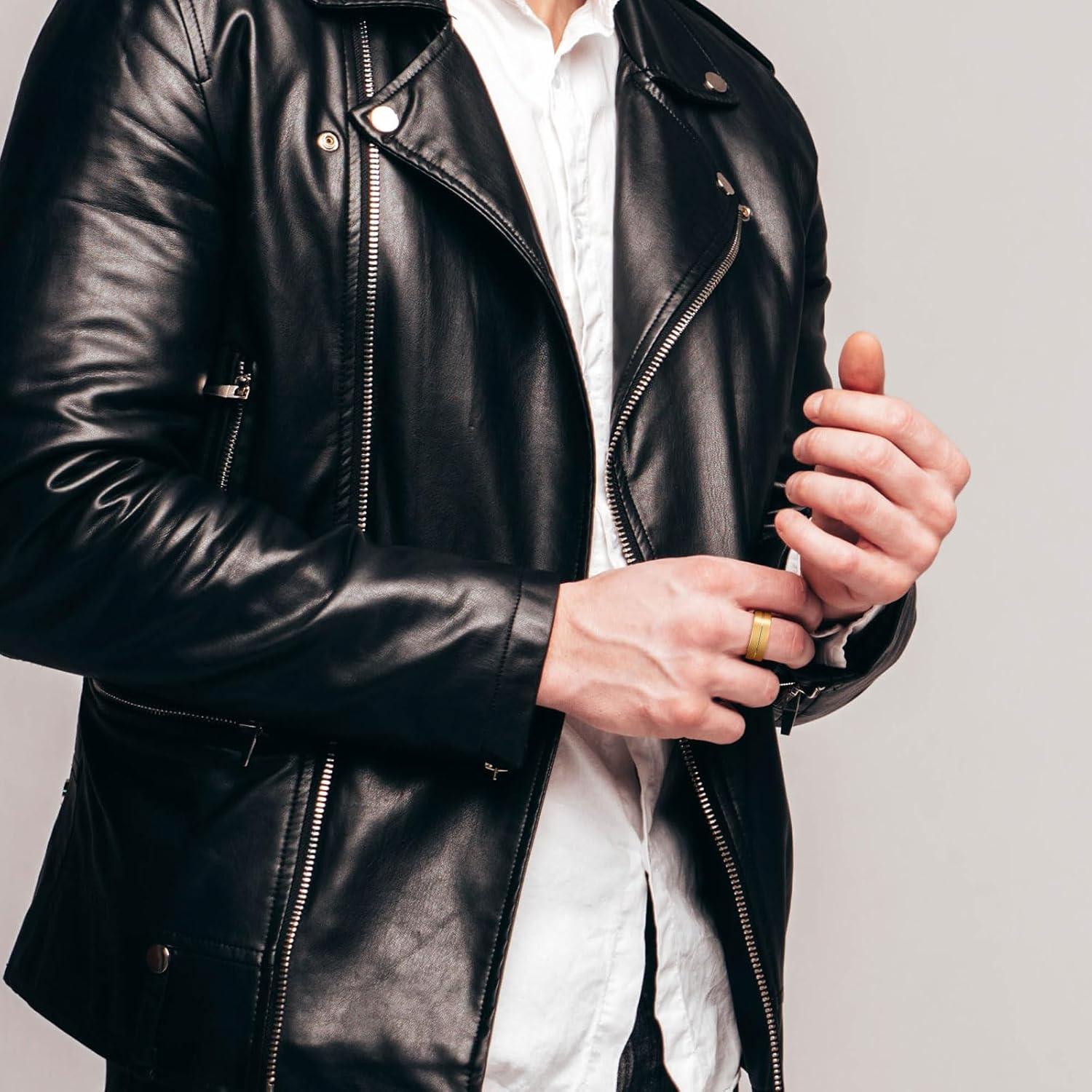 imageKing Will Tungsten Carbide Wedding Band for Men Women468mm Width 14K Gold Plated Tungsten Wedding Ring Matte Brushed ampamp High Polished Style Comfort Fit Wedding Band Size 614F8mmGold Groove