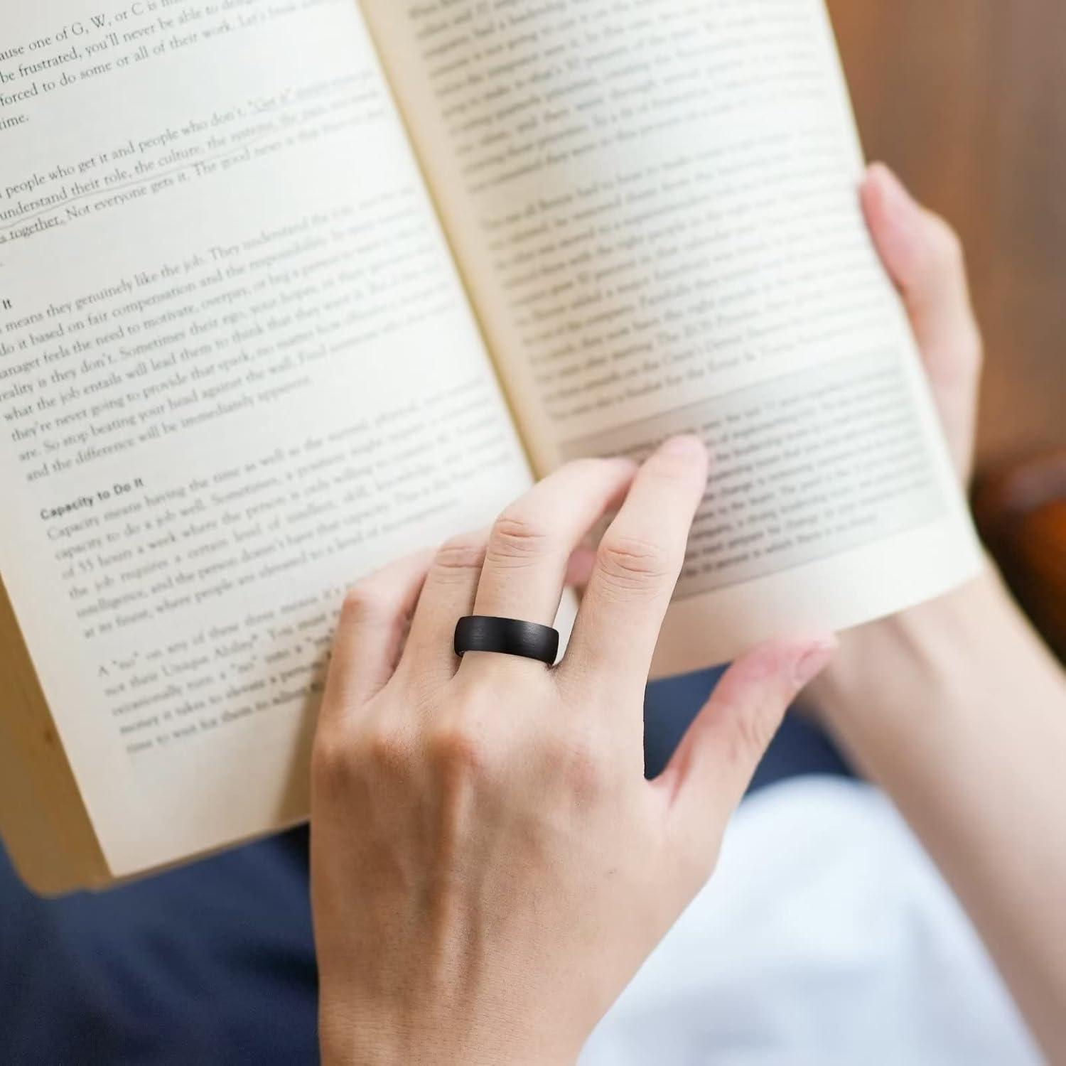 imageKing Will Wedding Band for Men Women 24678mm Domed Matte Brushed Tungsten Carbide Rings SolidDual Color Engagement Rings Comfort FitBlackWhite Ceramic8mm