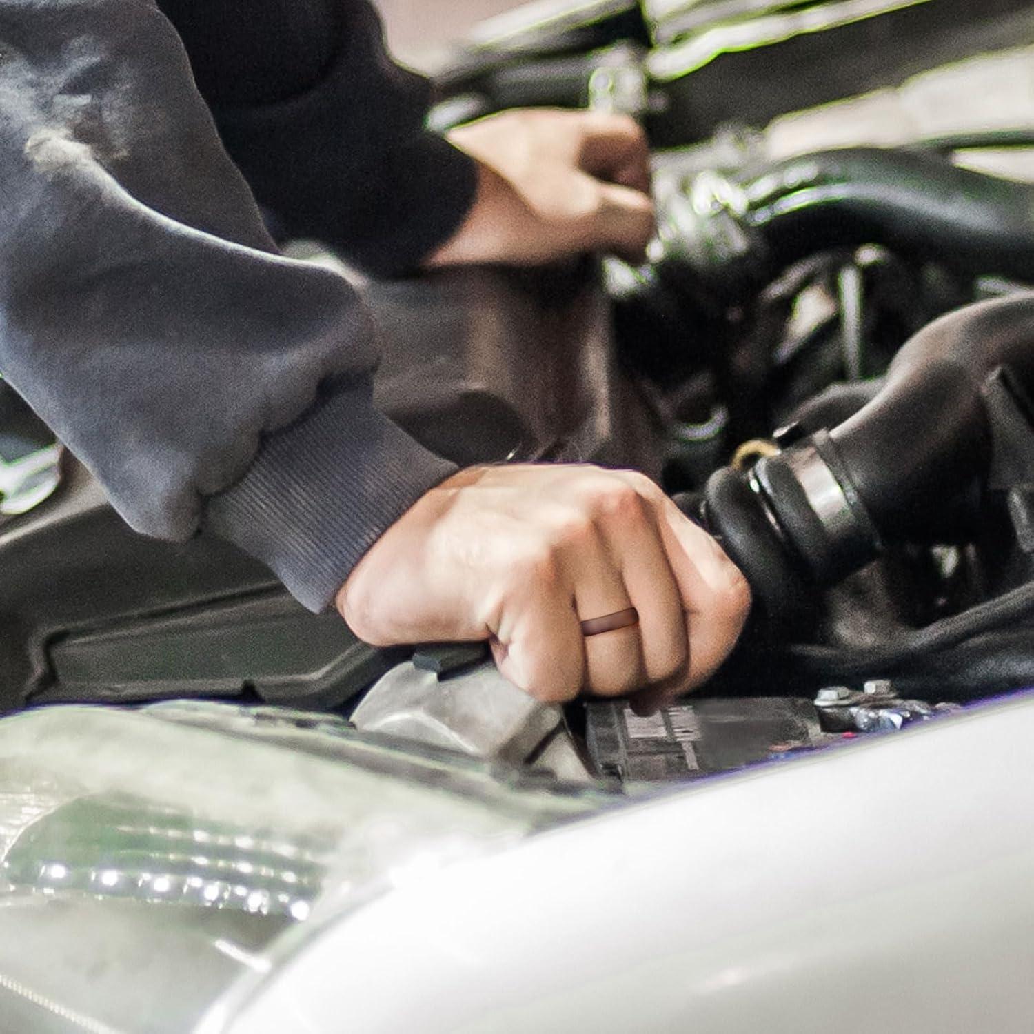 imageKing Will Wedding Band for Men Women 24678mm Domed Matte Brushed Tungsten Carbide Rings SolidDual Color Engagement Rings Comfort FitBrown6mm